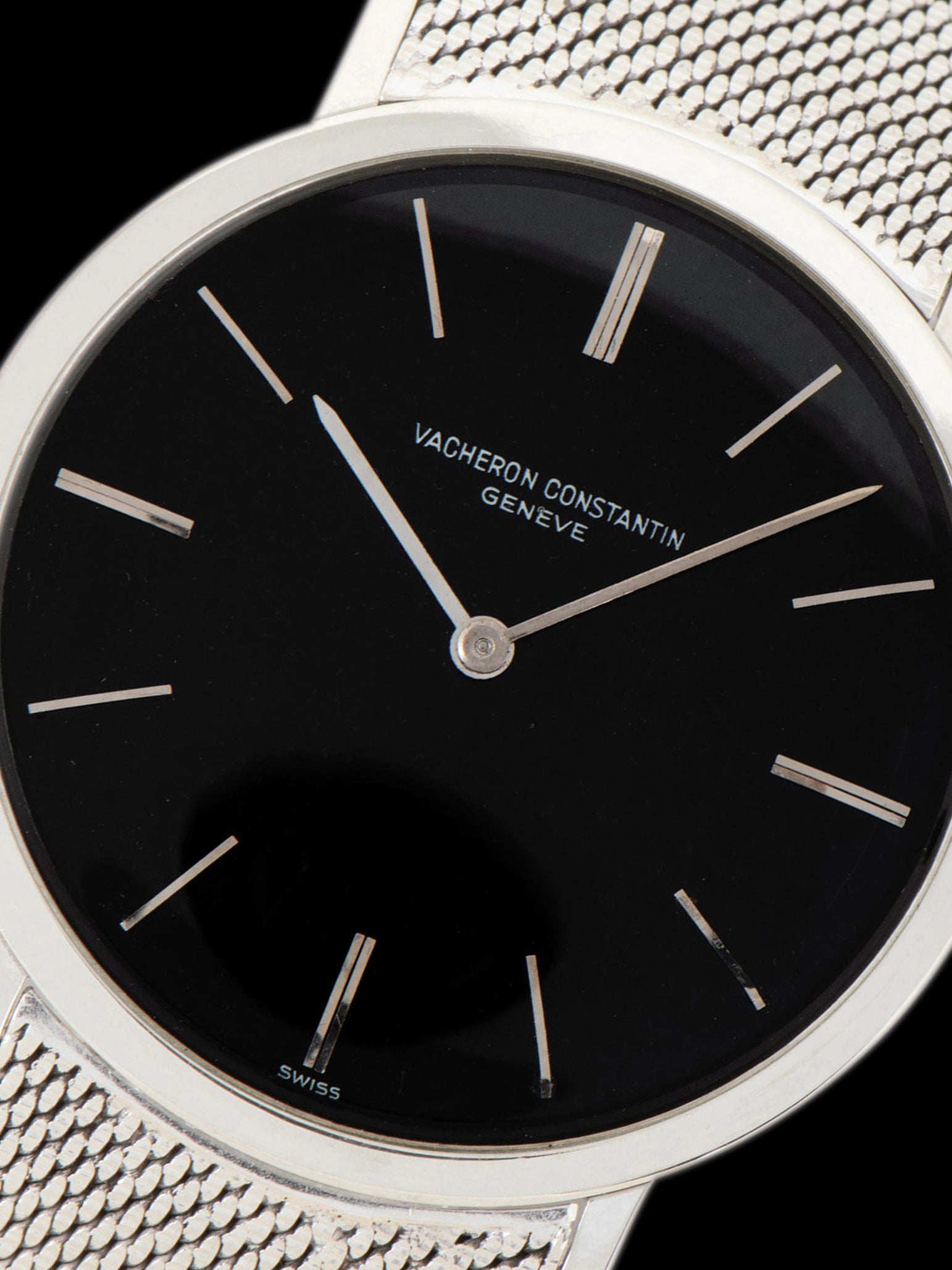 1960s Vacheron Constantin Ultra Thin 18K WG Ref. 6115 Black Dial