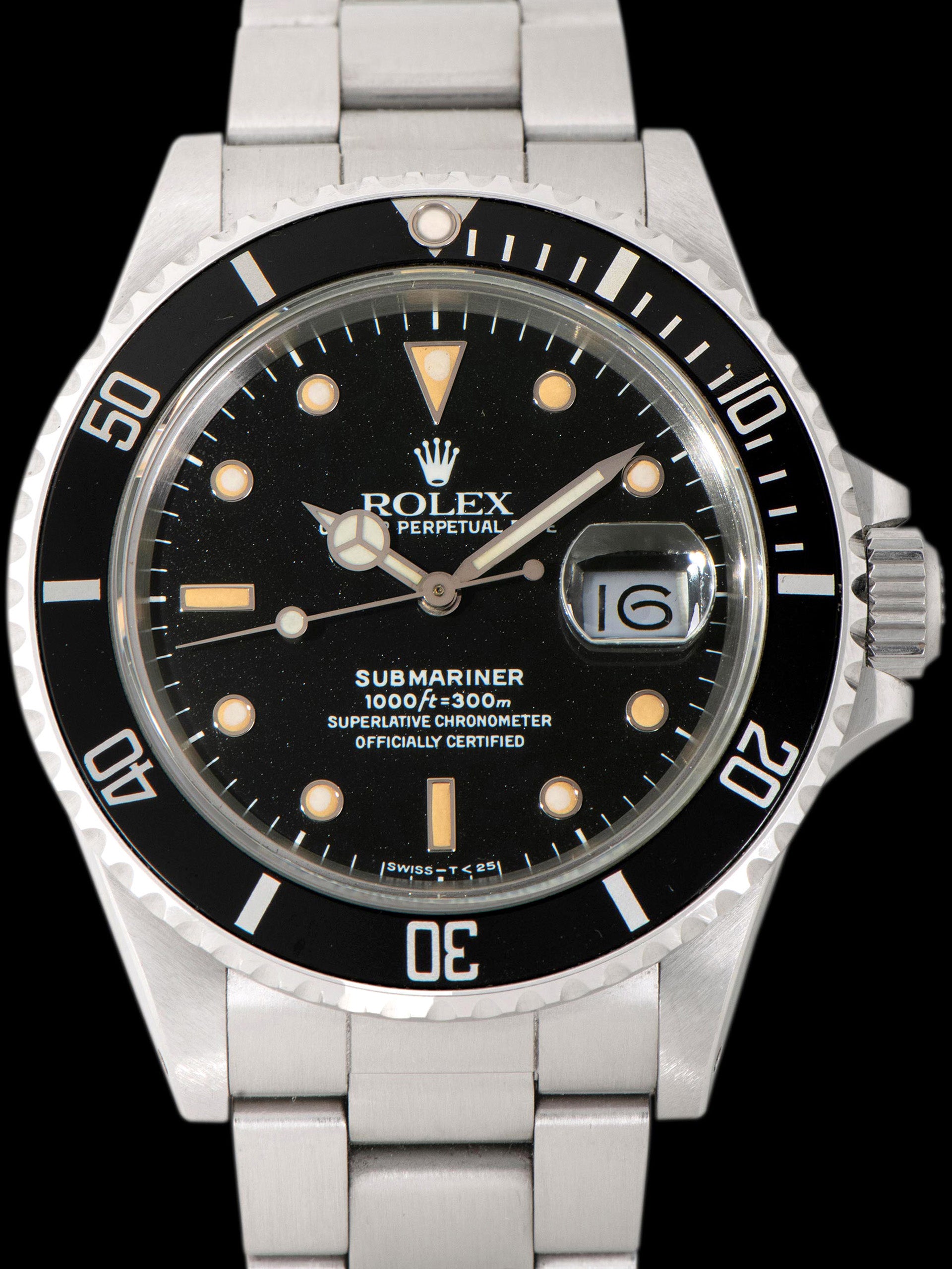 Unpolished 1987 Rolex Submariner Ref. 168000