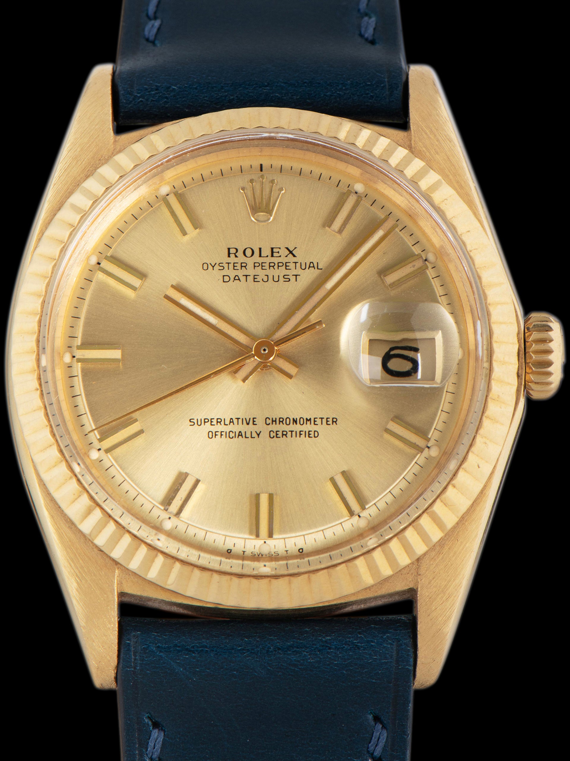 1969 Rolex Datejust 18K YG Ref. 1601 Champagne