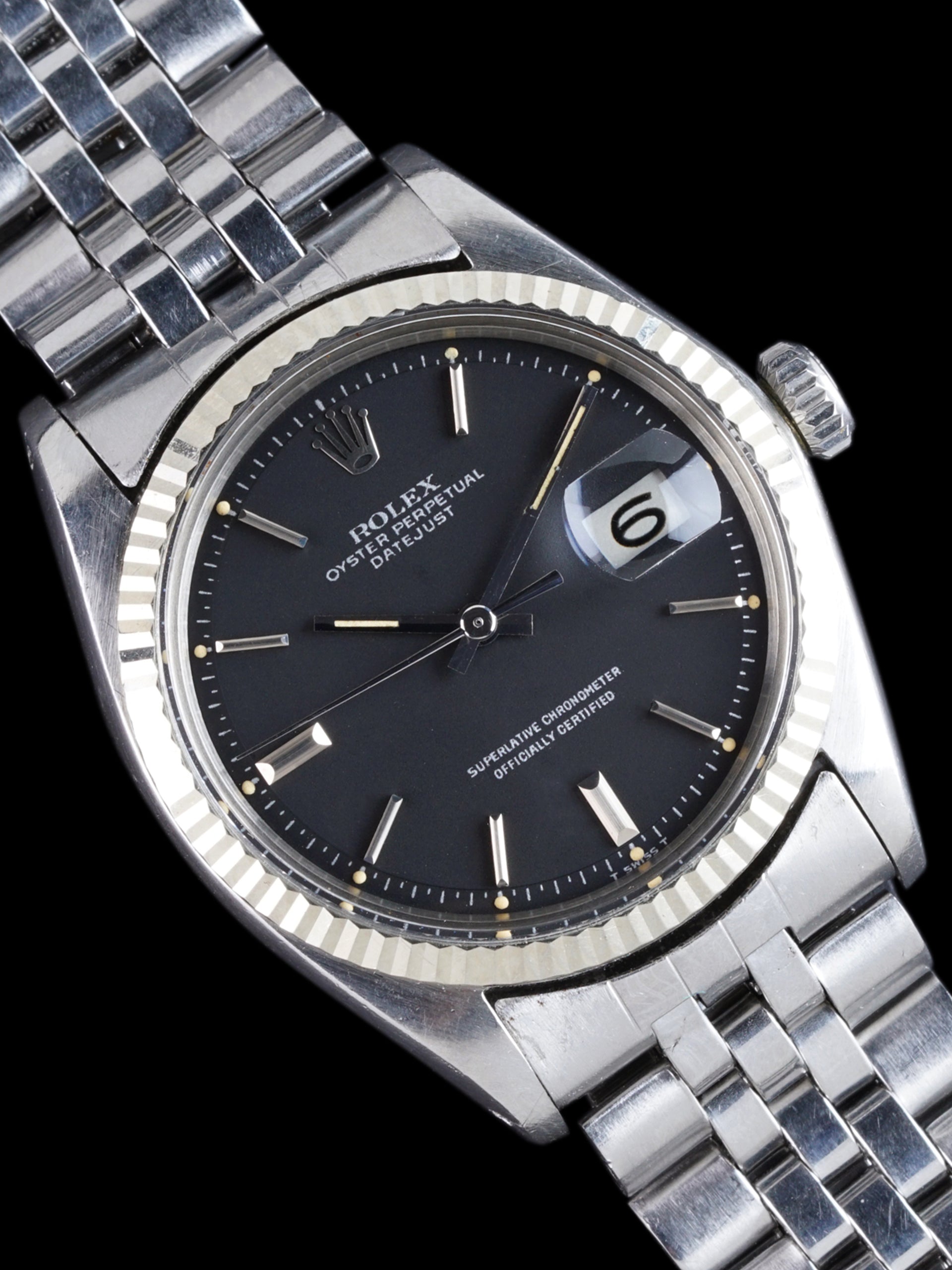 1968 rolex 1601 2025 black dial datejust