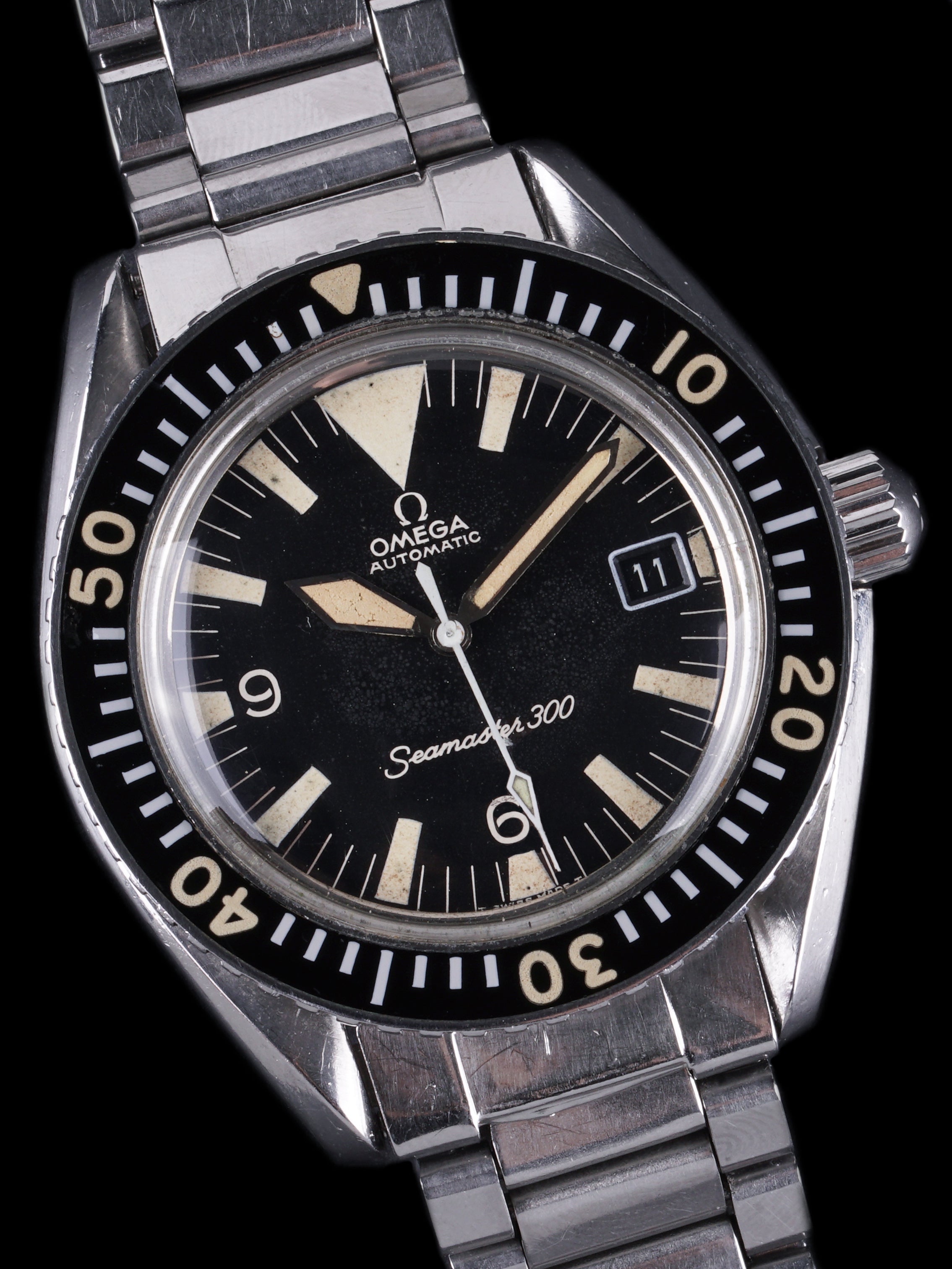 Omega Seamaster 300, Ref 166.024, Stainless Steel, Misprinted Case Back,  Automatic, 1969 - Estates Consignments Omega Seamaster 300, Ref 166.024,  Stainless Steel, Misprinted Case Back, Automatic, 1969