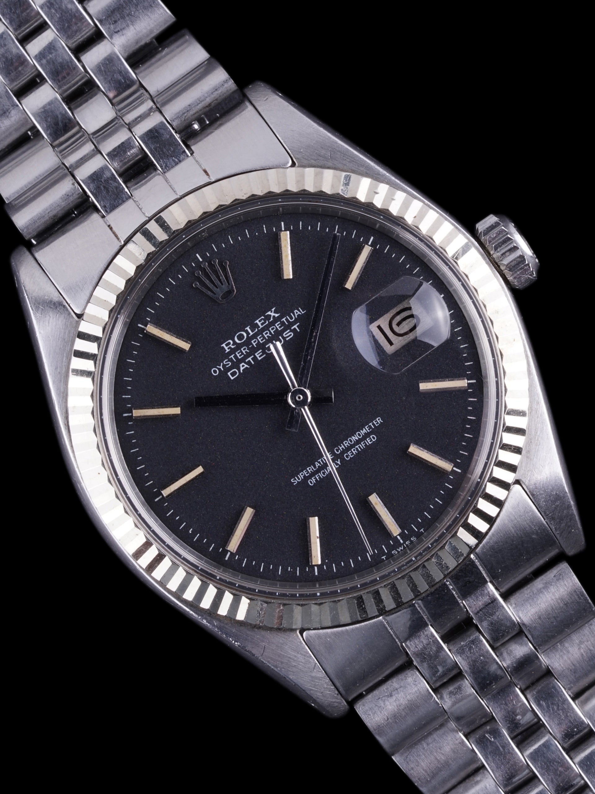 1971 Rolex Datejust Ref. 1601 Non Luminous Black