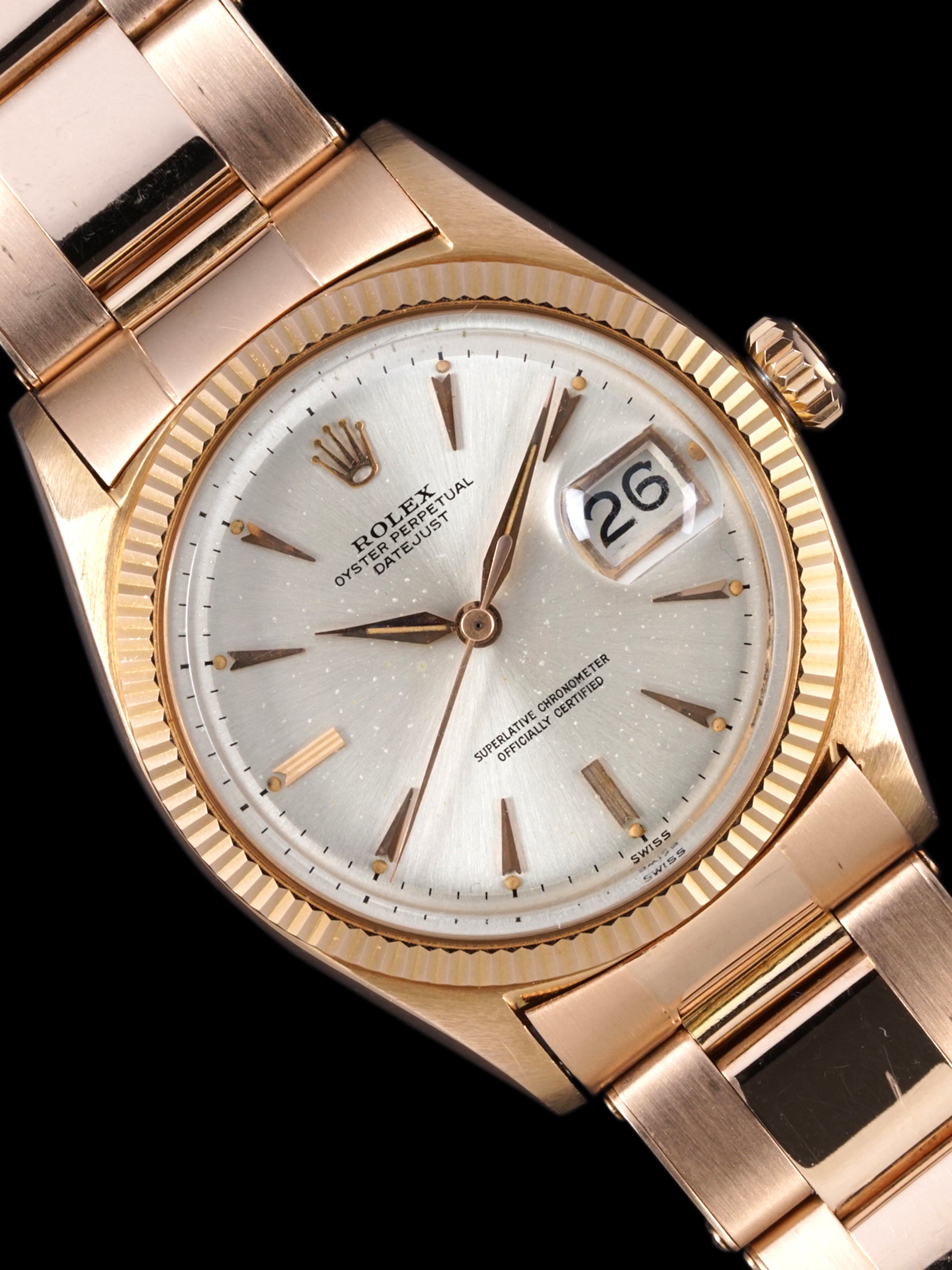 Rolex Datejust 1601 “Pink on Pink” Rose Gold Case, Bracelet and Dial
