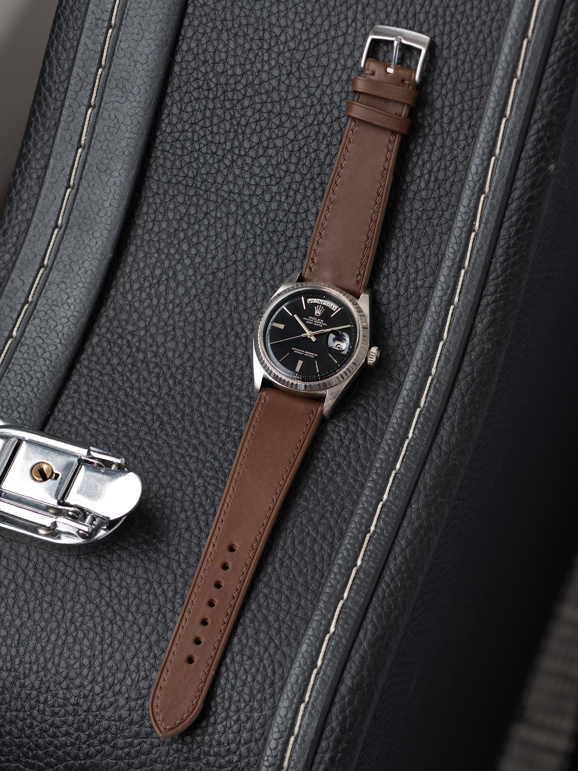 Barenia Black Leather Watch Strap