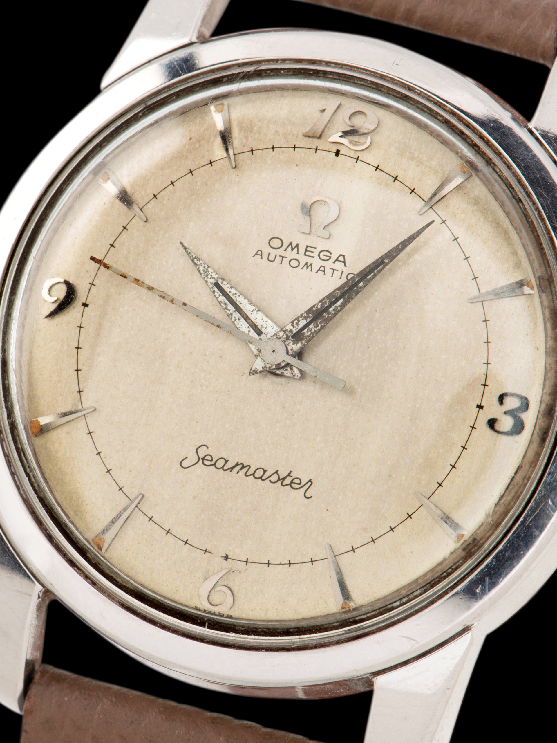 c.1954 - Omega Seamaster Automatic - Model Ref: 2846-2848-1SC - On Bea –  Vintage Watch Specialist