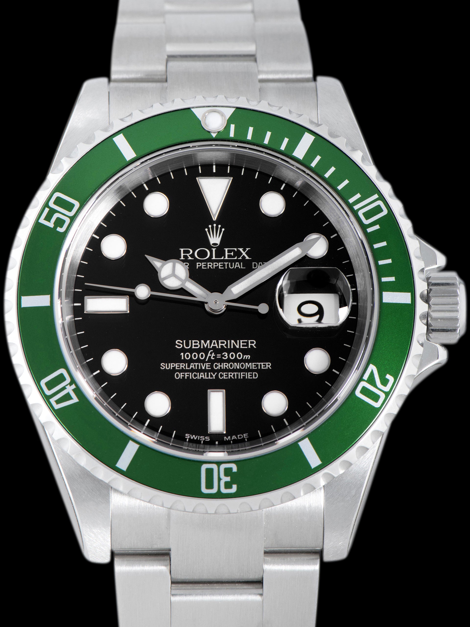 *New Old Stock* 2003 Rolex Green Submariner "Kermit" (Ref. 16610LV) Mk. I Dial "Flat 4" W/ Full Set & Factory Stickers