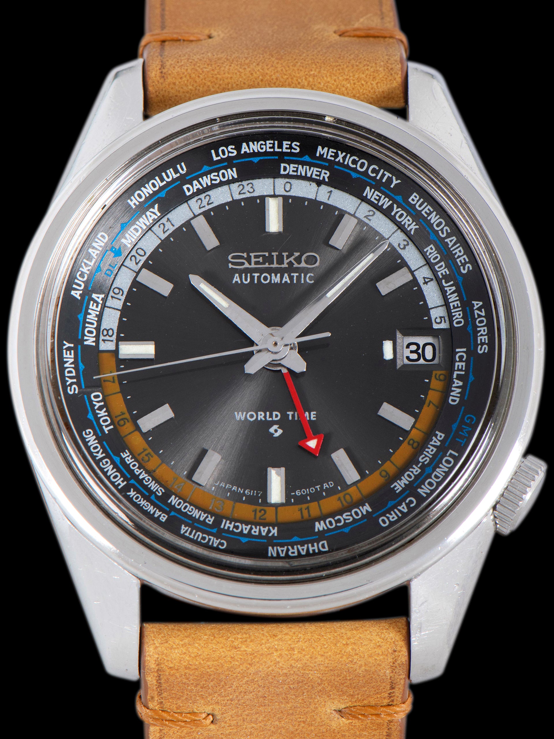 1969 Seiko Automatic World Time (Ref. 6117-6010) Grey Dial