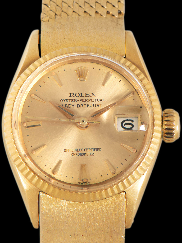 1953 Rolex Lady-Datejust 18K YG (Ref. 6517) Champagne "OCC" Dial W/ Mesh Bracelet