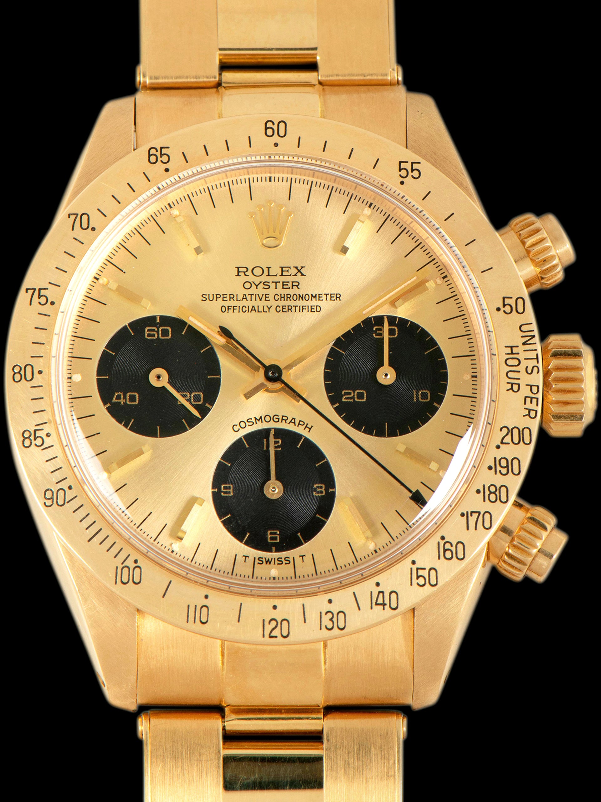 1979 Rolex Daytona 18K YG (Ref. 6265) Champagne Dial W/ Rolex Guarantee Paper