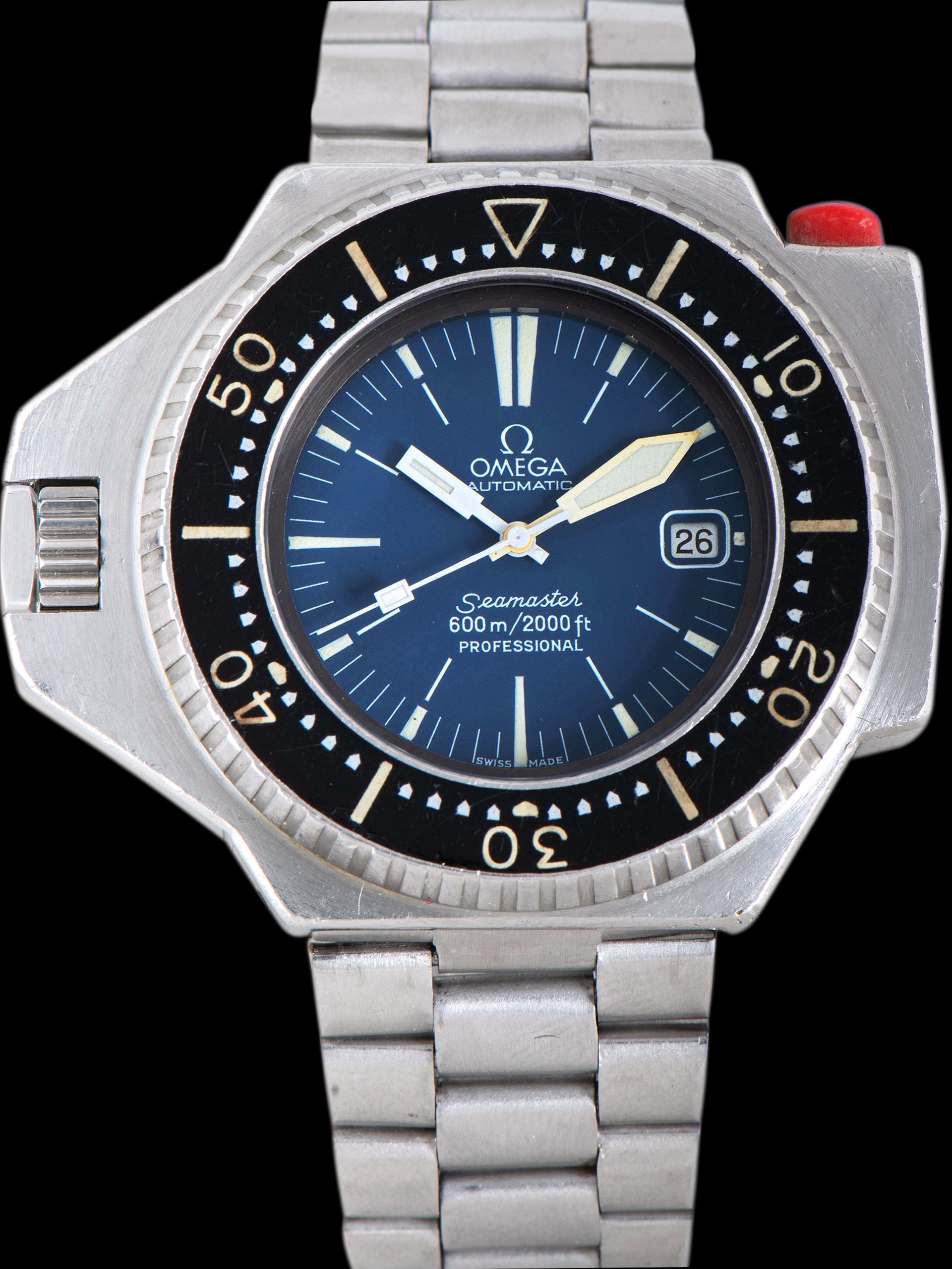 1970s Omega Seamaster Professional 600 "Ploprof" (Ref. 166.077) Matte Blue "Mk V" Dial