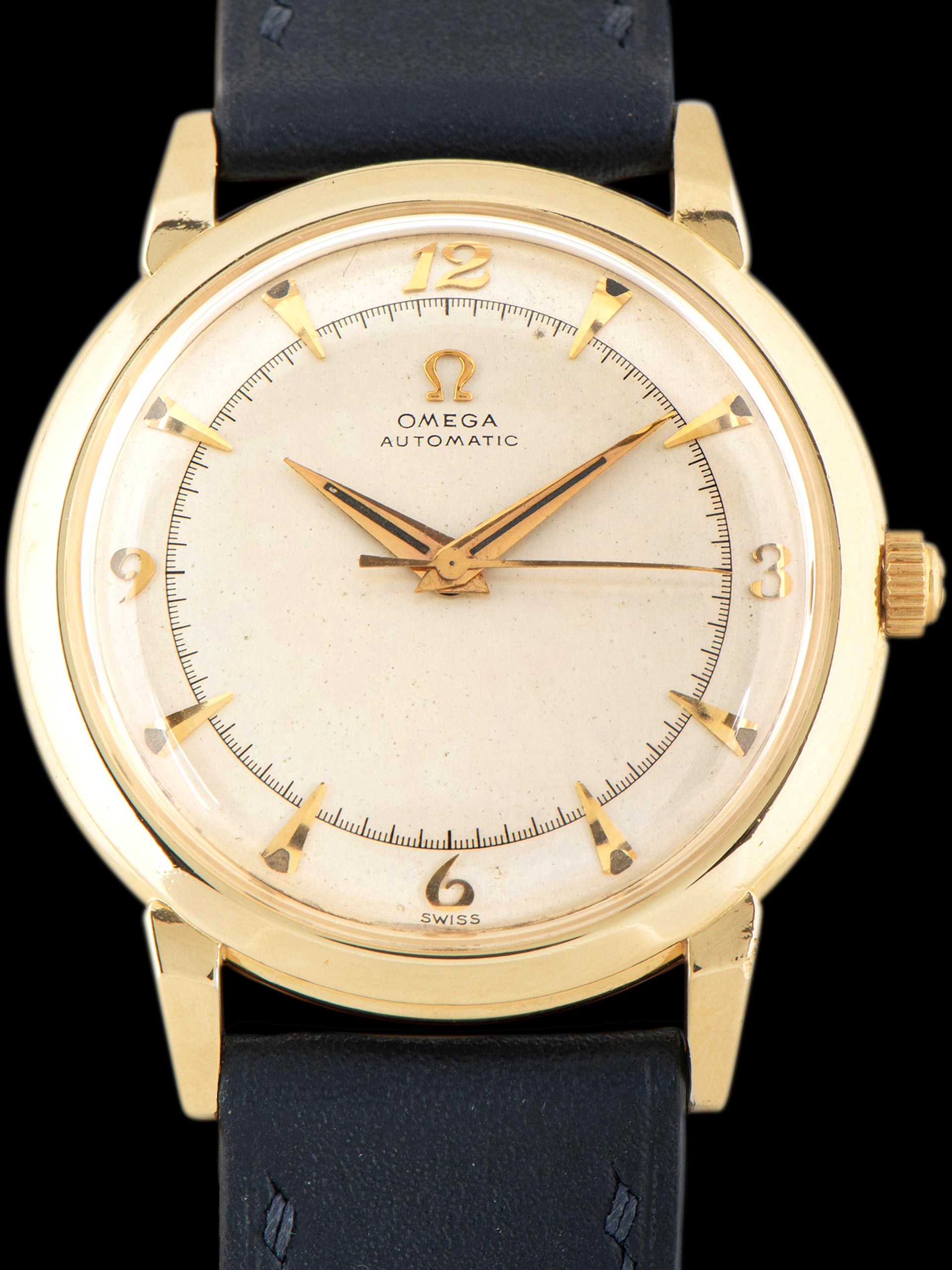 1947 Omega Automatic Dress Watch 14K YG (Ref. G6525) Cal. 351