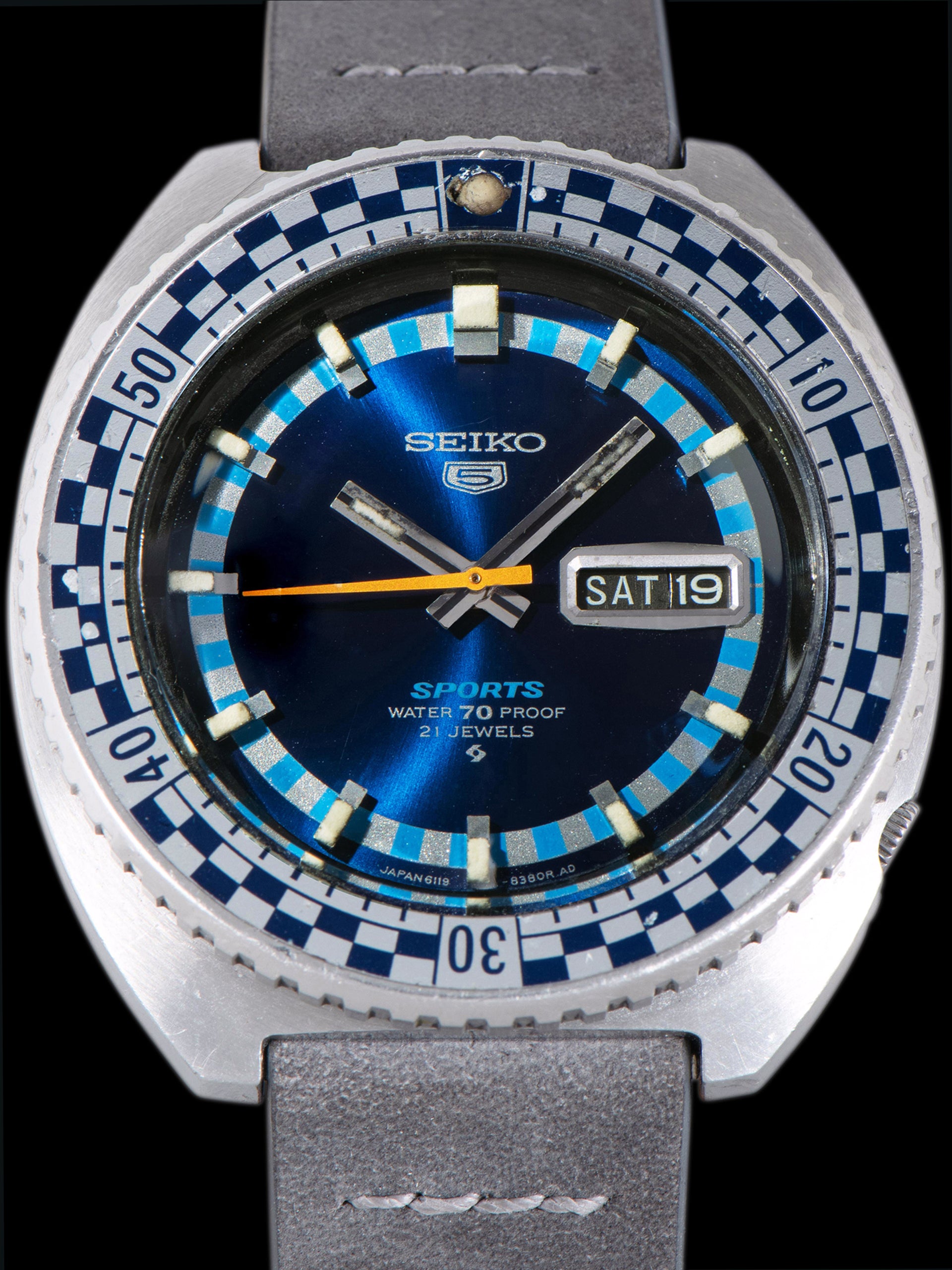 1969 Seiko 5 Sports Automatic (Ref. 6119-8300) Blue Dial