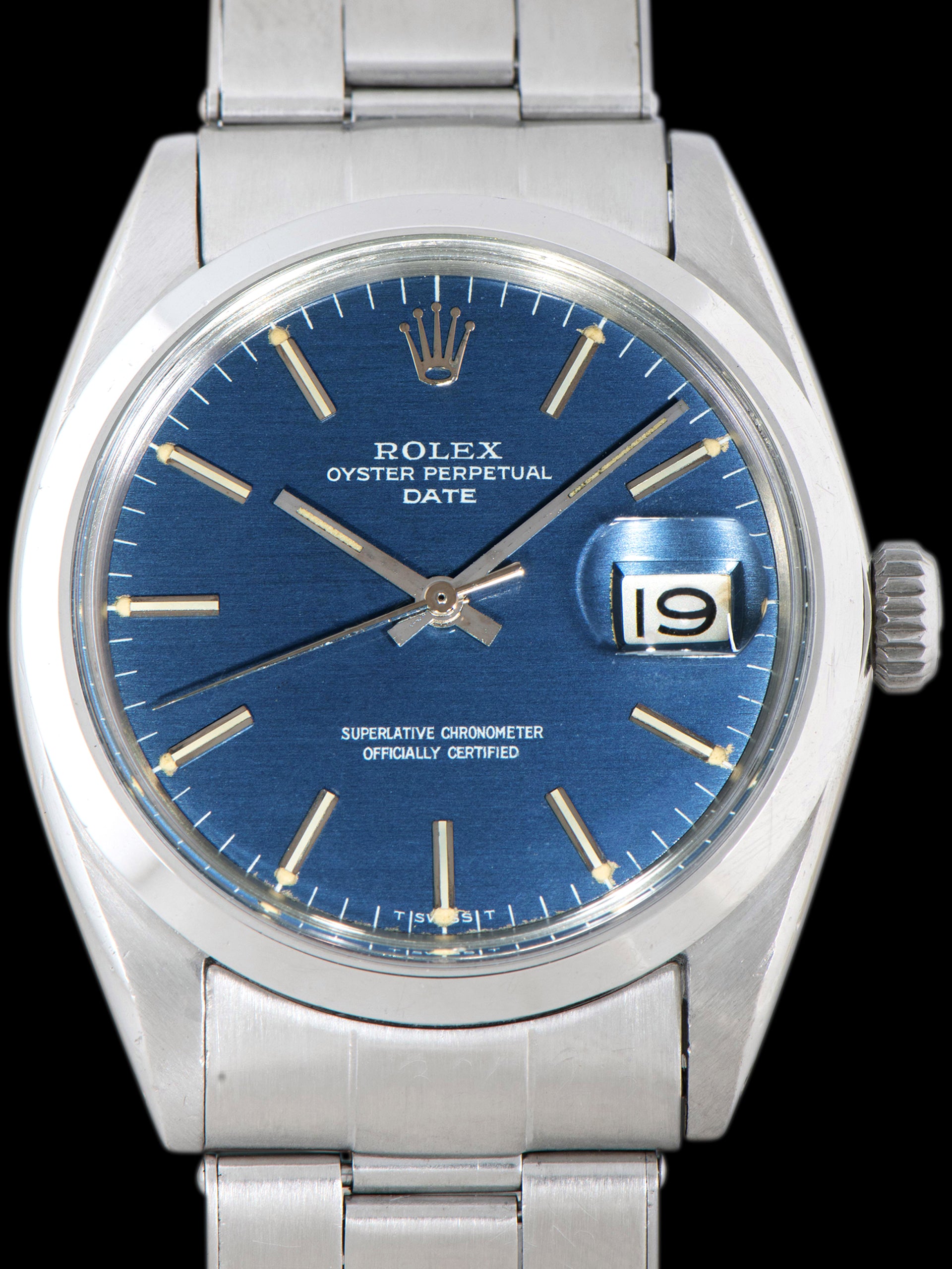 1967 Rolex Oyster-Perpetual Date (Ref. 1500) Brushed Blue Dial