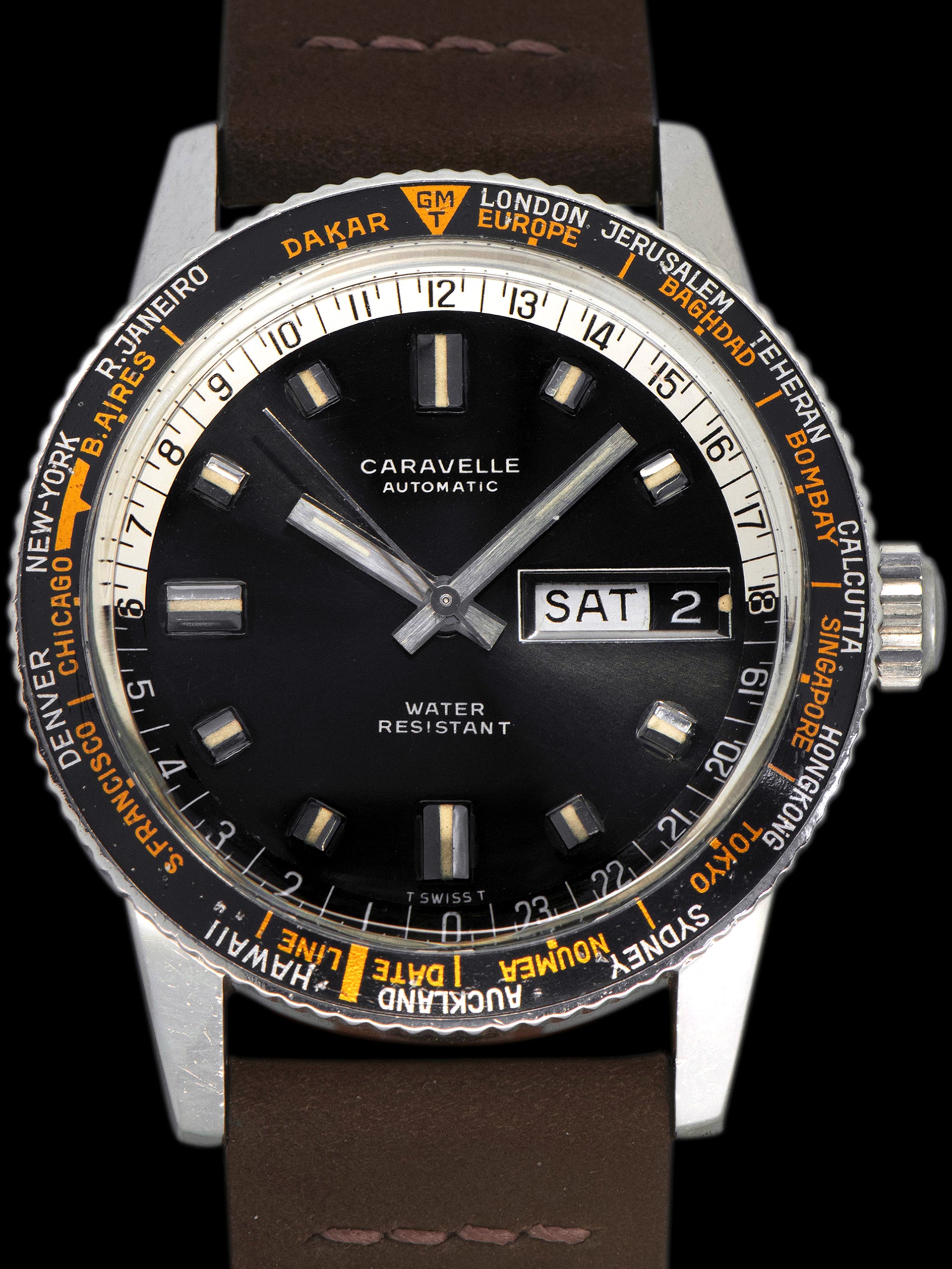 1969 Bulova Caravelle Worldtimer (Ref. 753) Black Dial