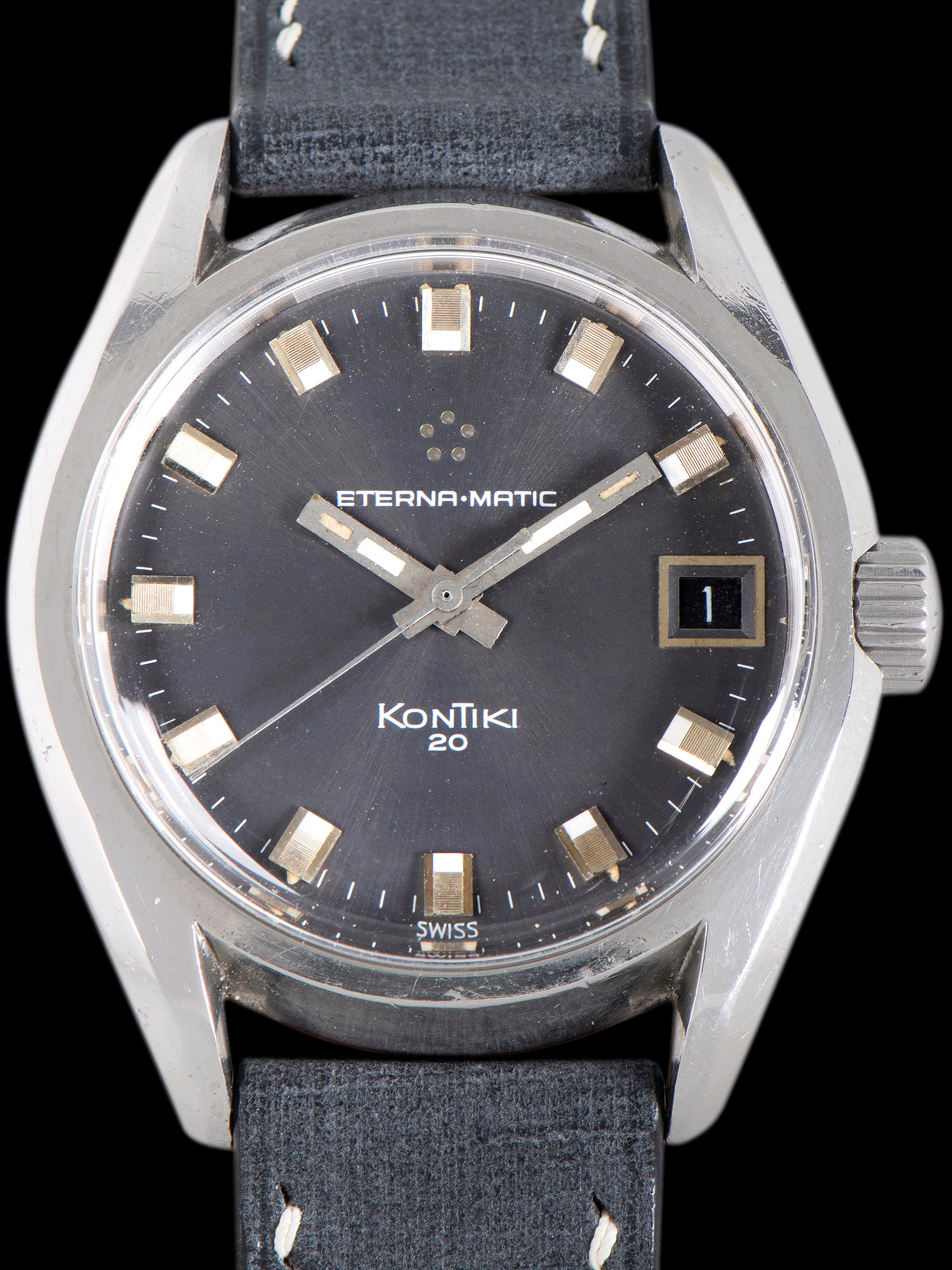 1960s Eterna-Matic KonTiki 20 (Ref. 130FTT) Grey Dial