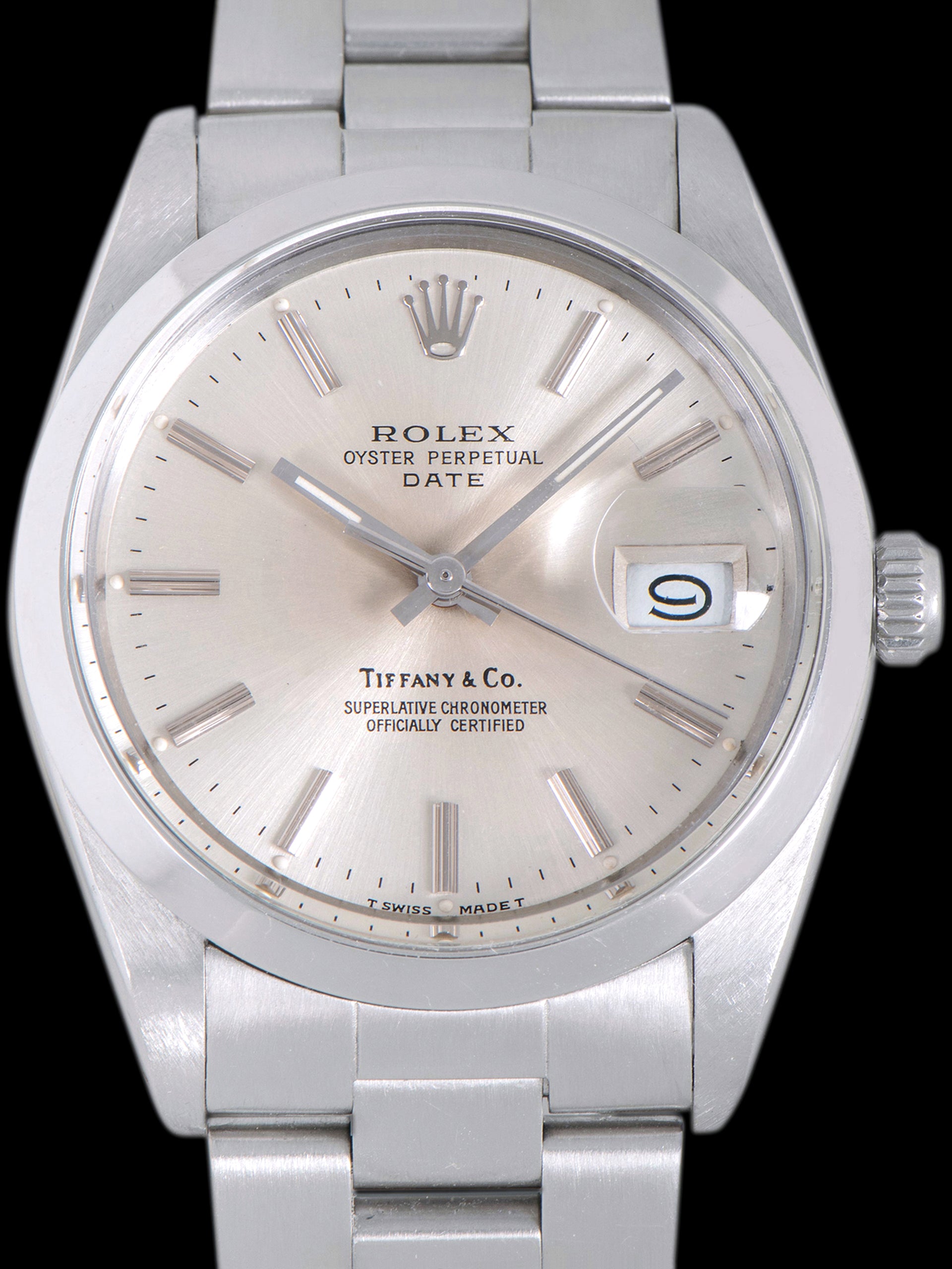 1987 Rolex Oyster-Perpetual Date (Ref. 15000) Silver "Tiffany & Co." Dial