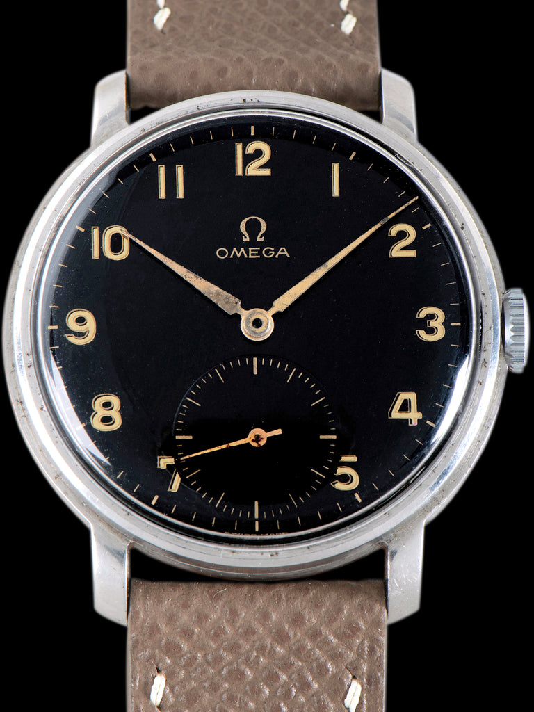 1944 Omega Dress Watch 'Cal. 30T2' Black Gilt Dial