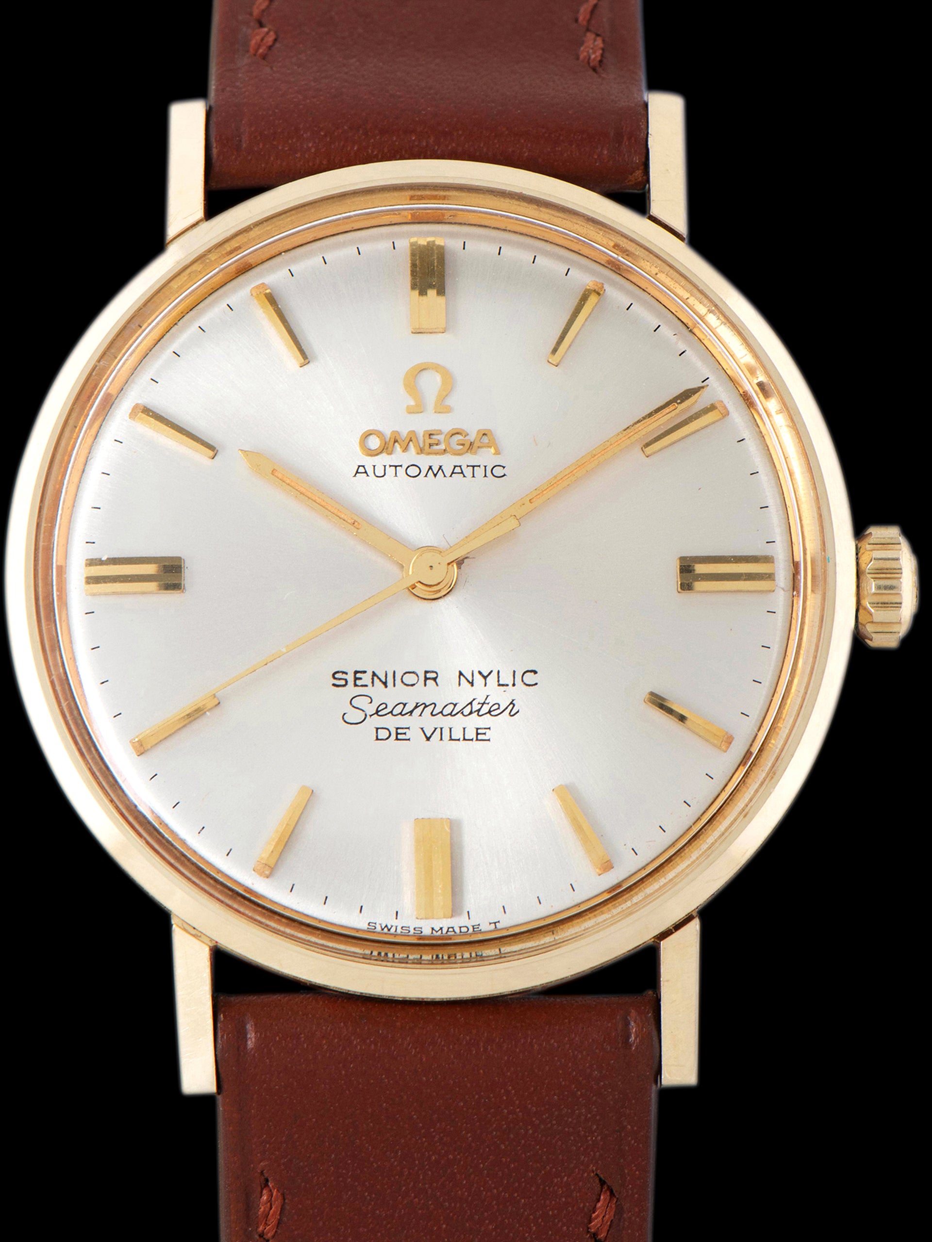 1965 Omega Seamaster De Ville Automatic 14K YG (Ref. LL 6509-1) Silver "Senior NYLIC" Dial W/ Box & Papers