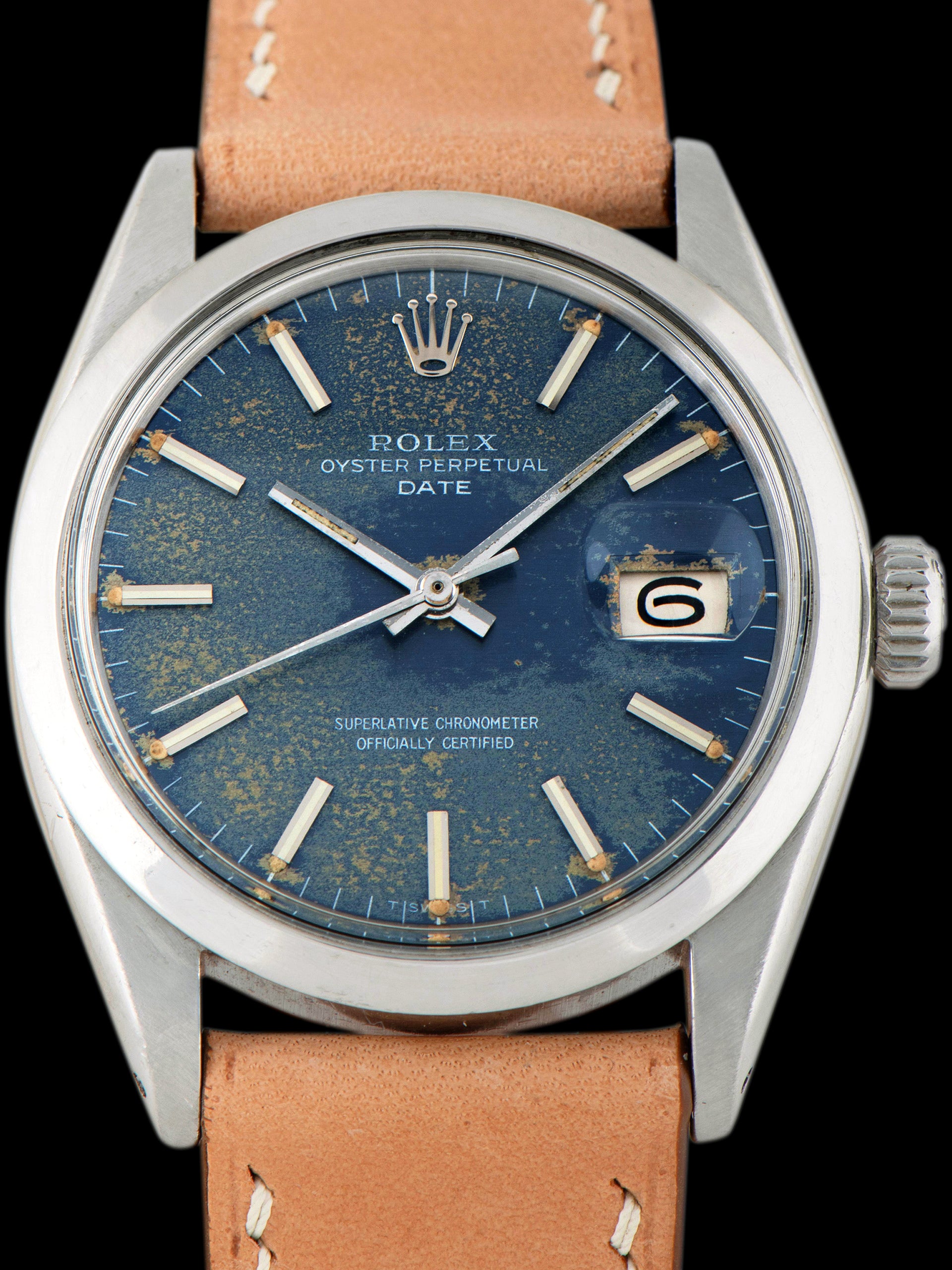 Tropical 1969 Rolex Oyster-Perpetual Date (Ref. 1500) 'Blue Supernova' Dial