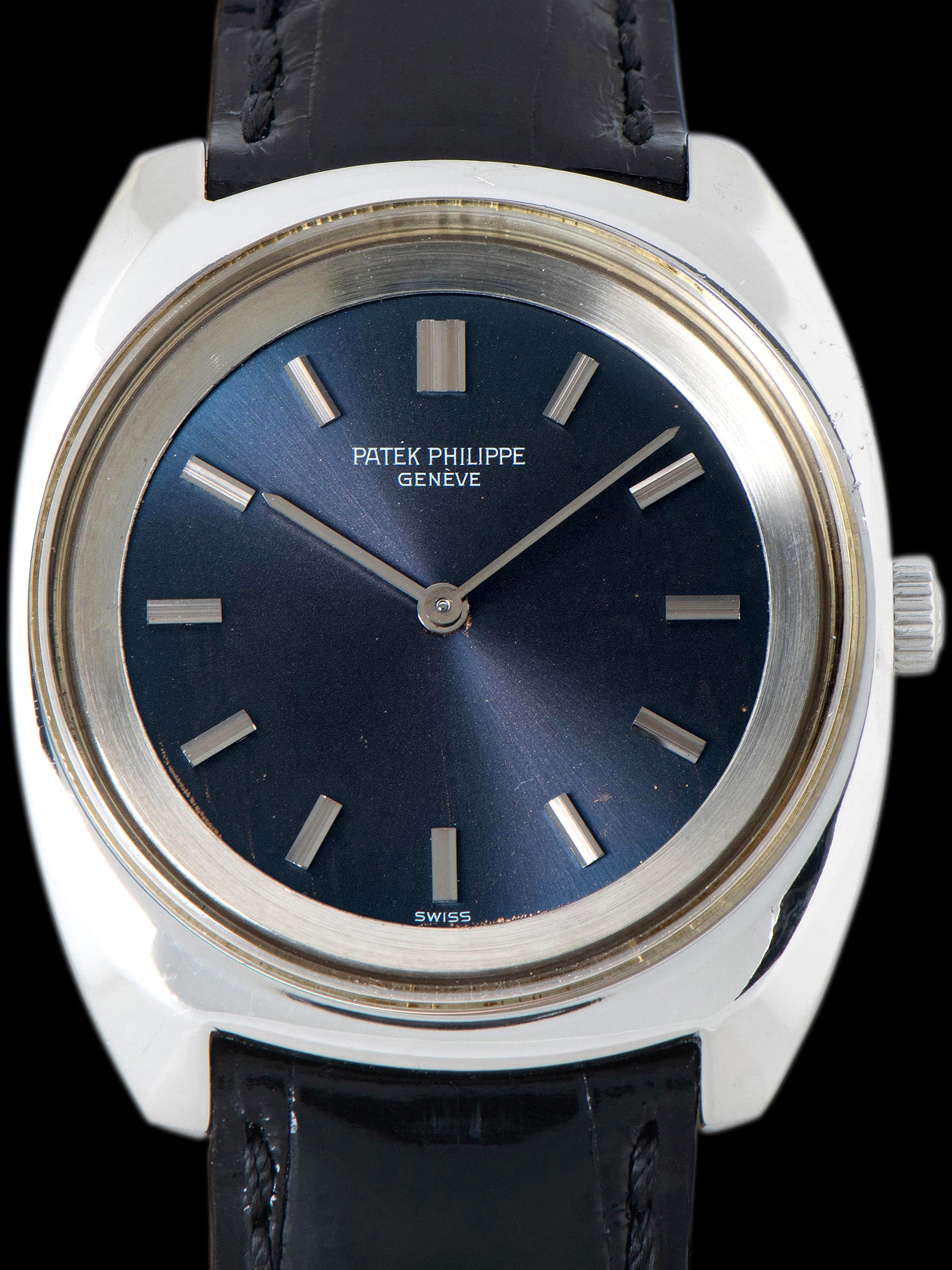 1970s Patek Philippe Stainless Steel Calatrava (Ref. 3579-1) W/ Box, Accessories, & Original Sales Receipt