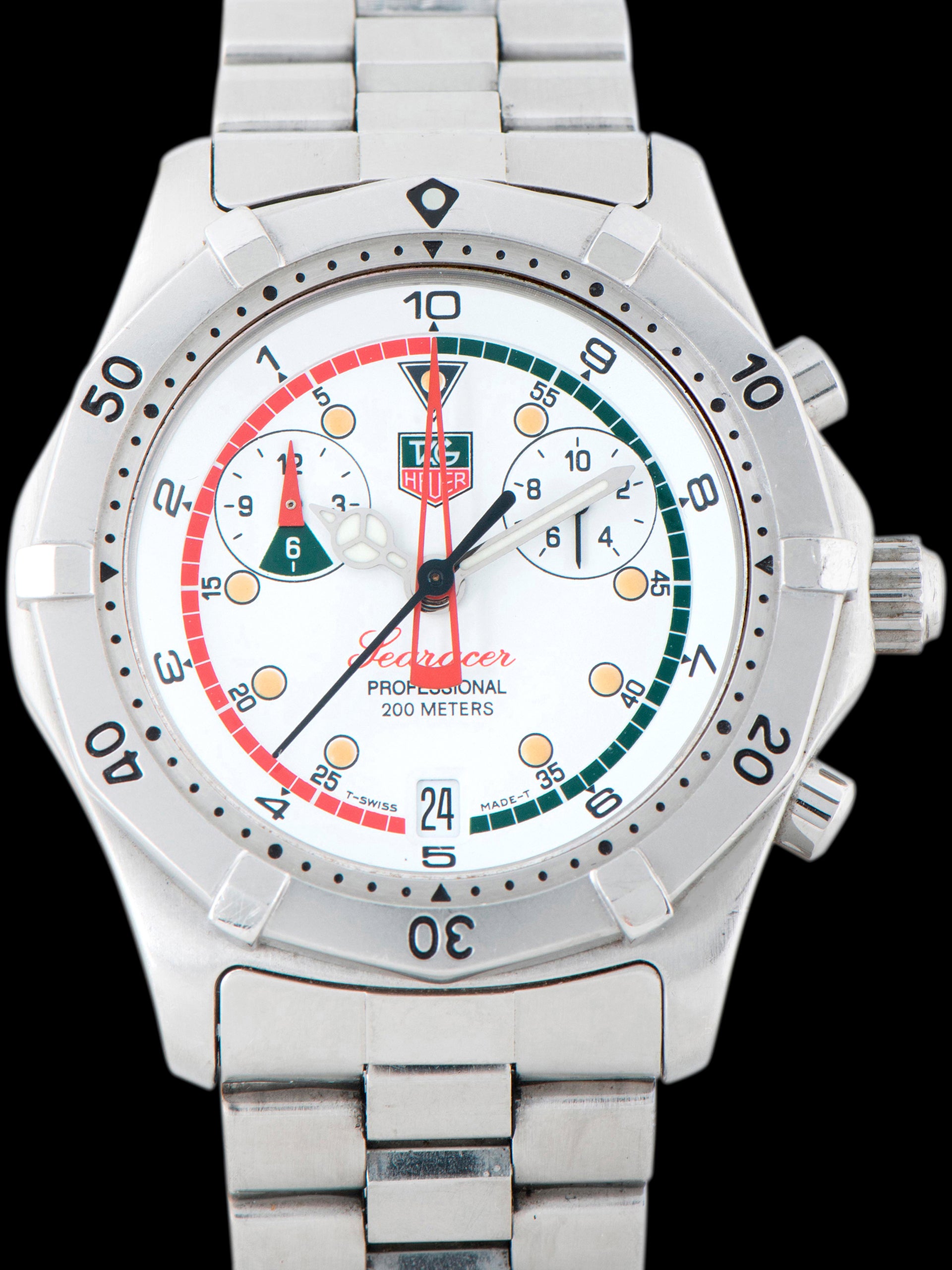 1990s TAG Heuer 2000 Searacer Regatta Chronograph (Ref. CK111R) W/ Service Case & Service Card