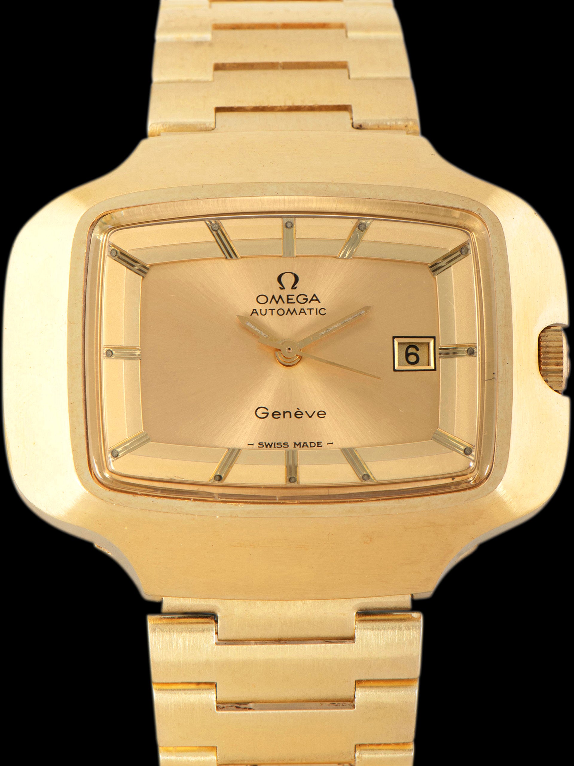 1972 Omega Gold-Plated Geneve (Ref. 166.0123) "TV Case"