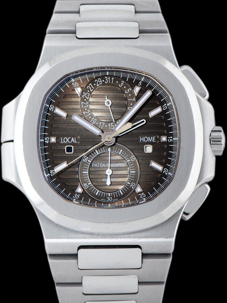 *Unpolished* 2019 Patek Philippe Nautilus Travel-Time Chronograph (Ref. 5990/1A) Grey Dial W/ Full Set