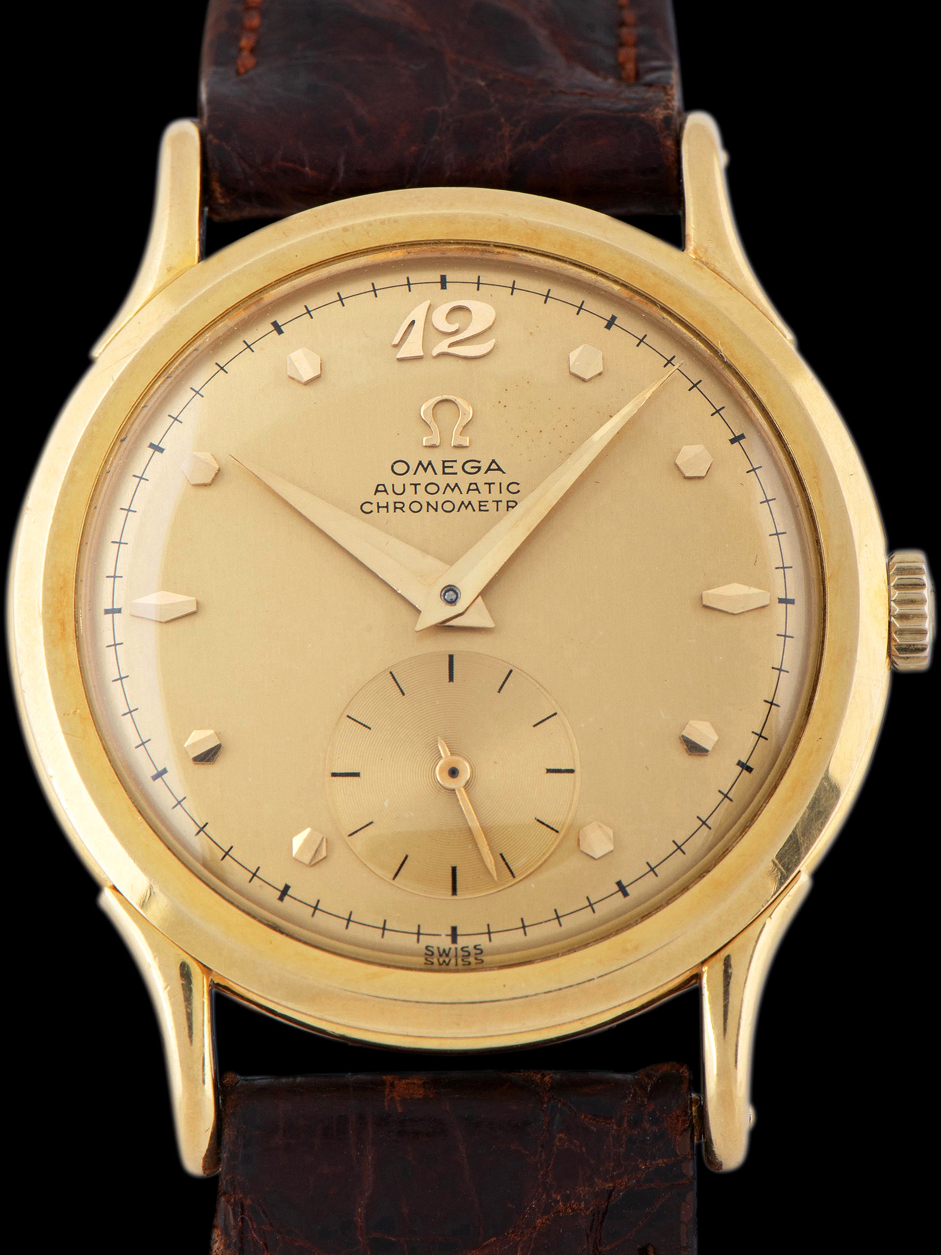 1948 Omega Automatic Chronometer "Centenary" 18K YG (Ref. 2499) "Cal. 343" W/ Box