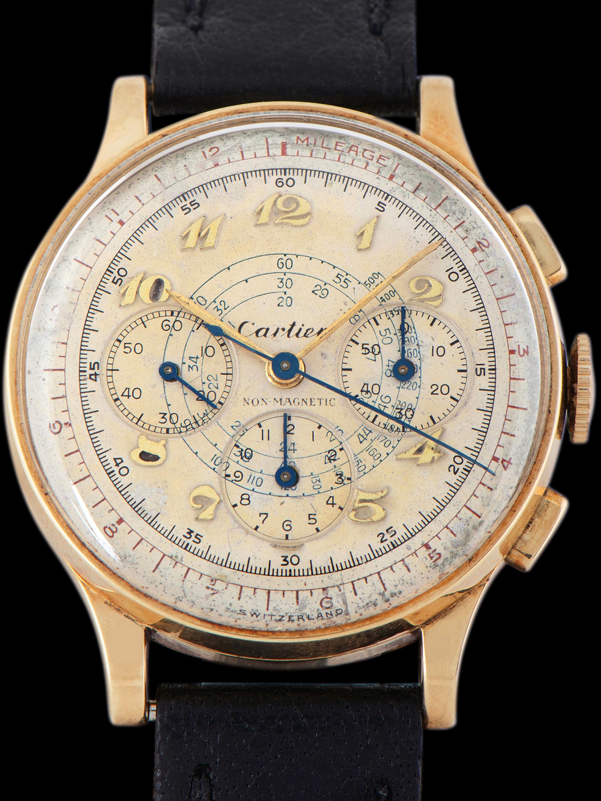 1940s Cartier Branded Movado 'Cal. M95' Chronograph 14K YG (Ref. 49020)