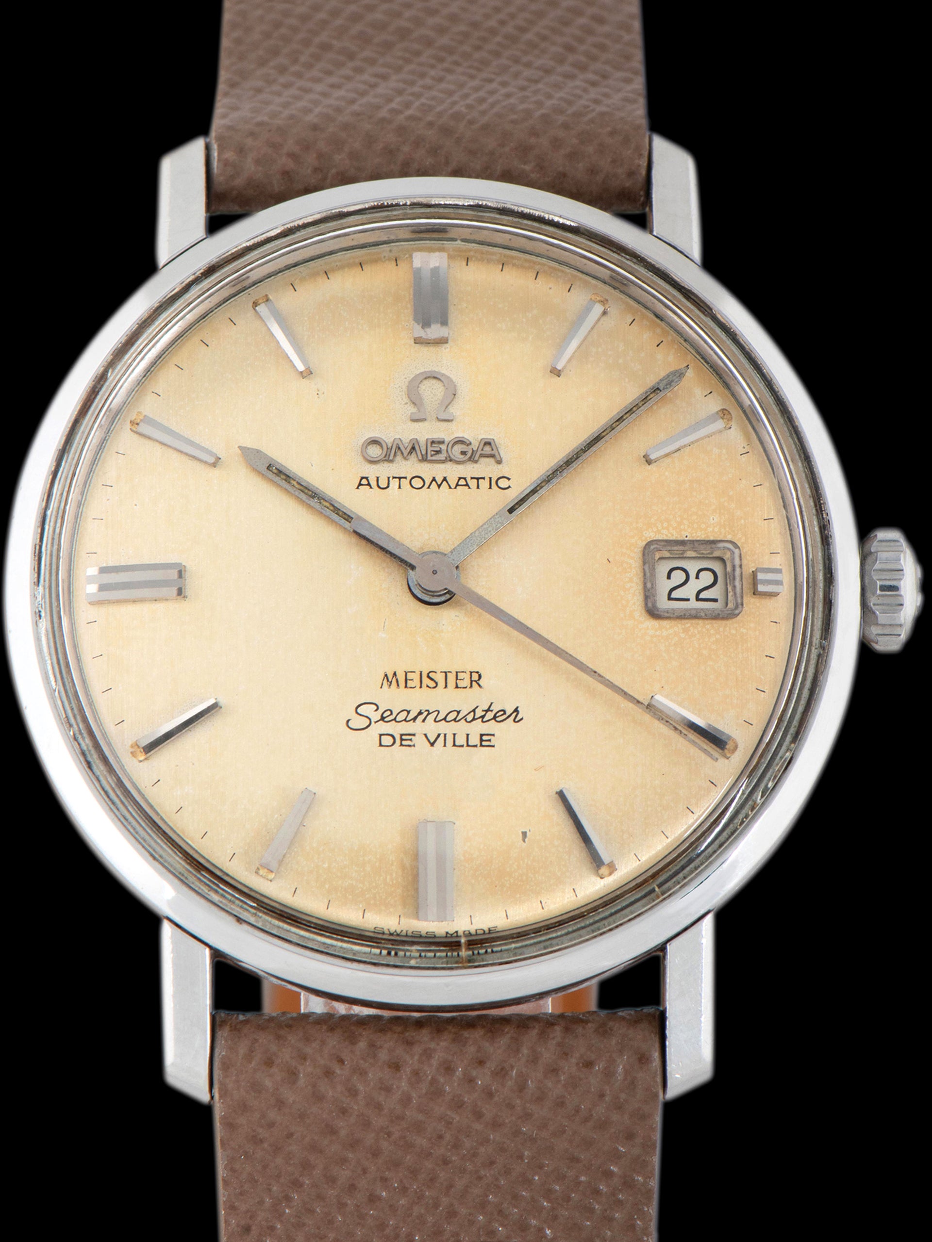 Tropical 1963 Omega Seamaster De Ville Automatic (Ref. 14910 SC-62) "Meister" Co-Signed Dial