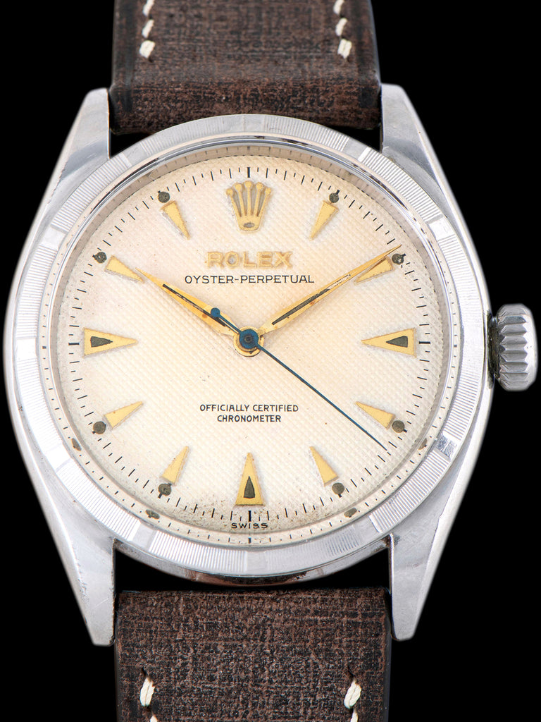 1954 Rolex Oyster-Perpetual (Ref. 6285) White "Honeycomb" Dial