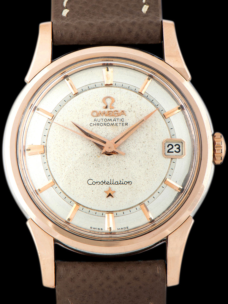 1960 Omega Constellation 'Rose Gold Cap' (Ref. 14393 1 SC) Stepped Two-Tone Pie-Pan Dial