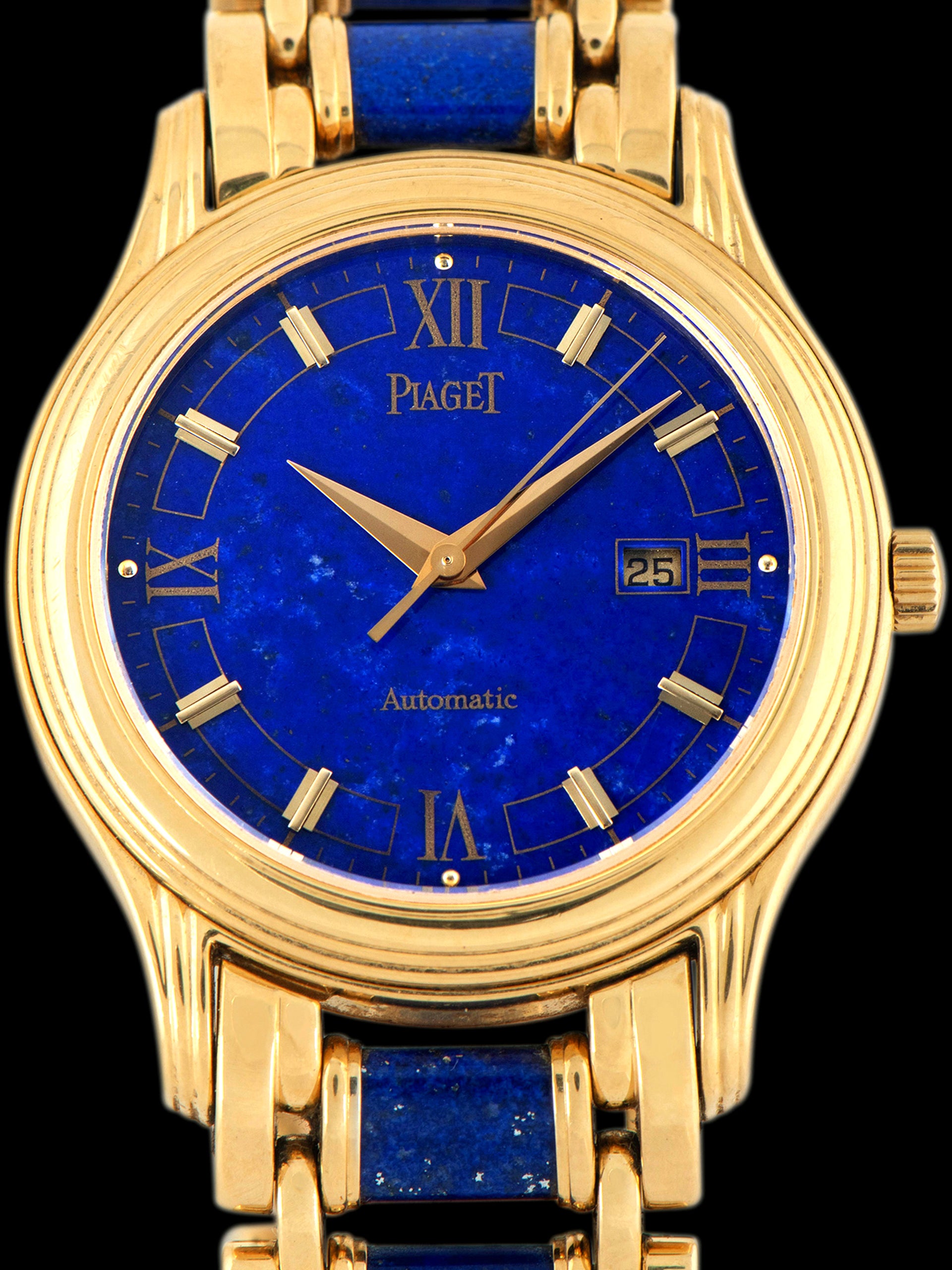 1990s Piaget Polo 18K YG & Lapis Lazuli (Ref. 24001 M 517 D) Lapis Lazuli Dial W/ Recent Service Papers