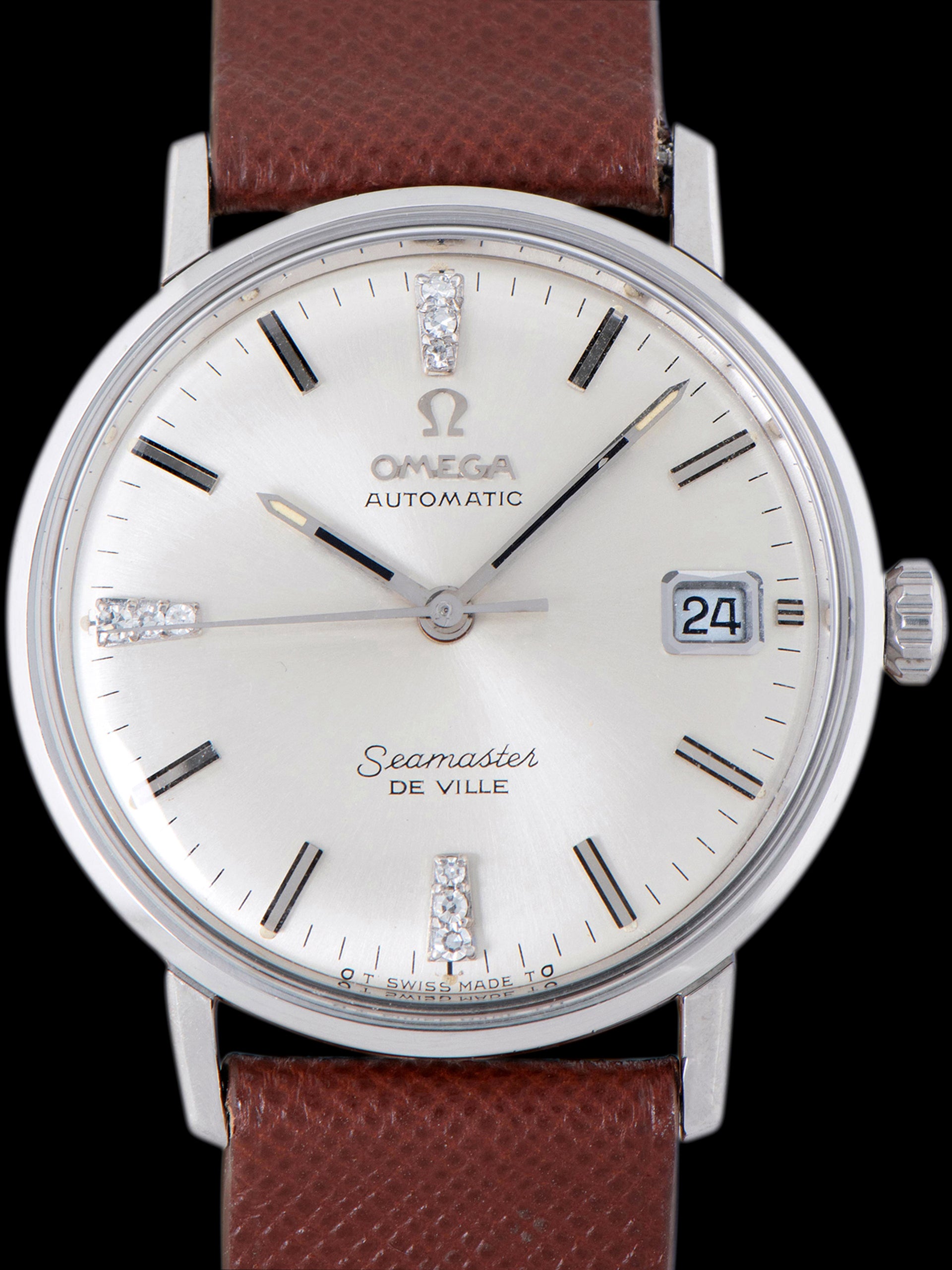 1971 Omega Seamaster De Ville Automatic (Ref. 166.030) Silver "Sigma" Diamond Dial