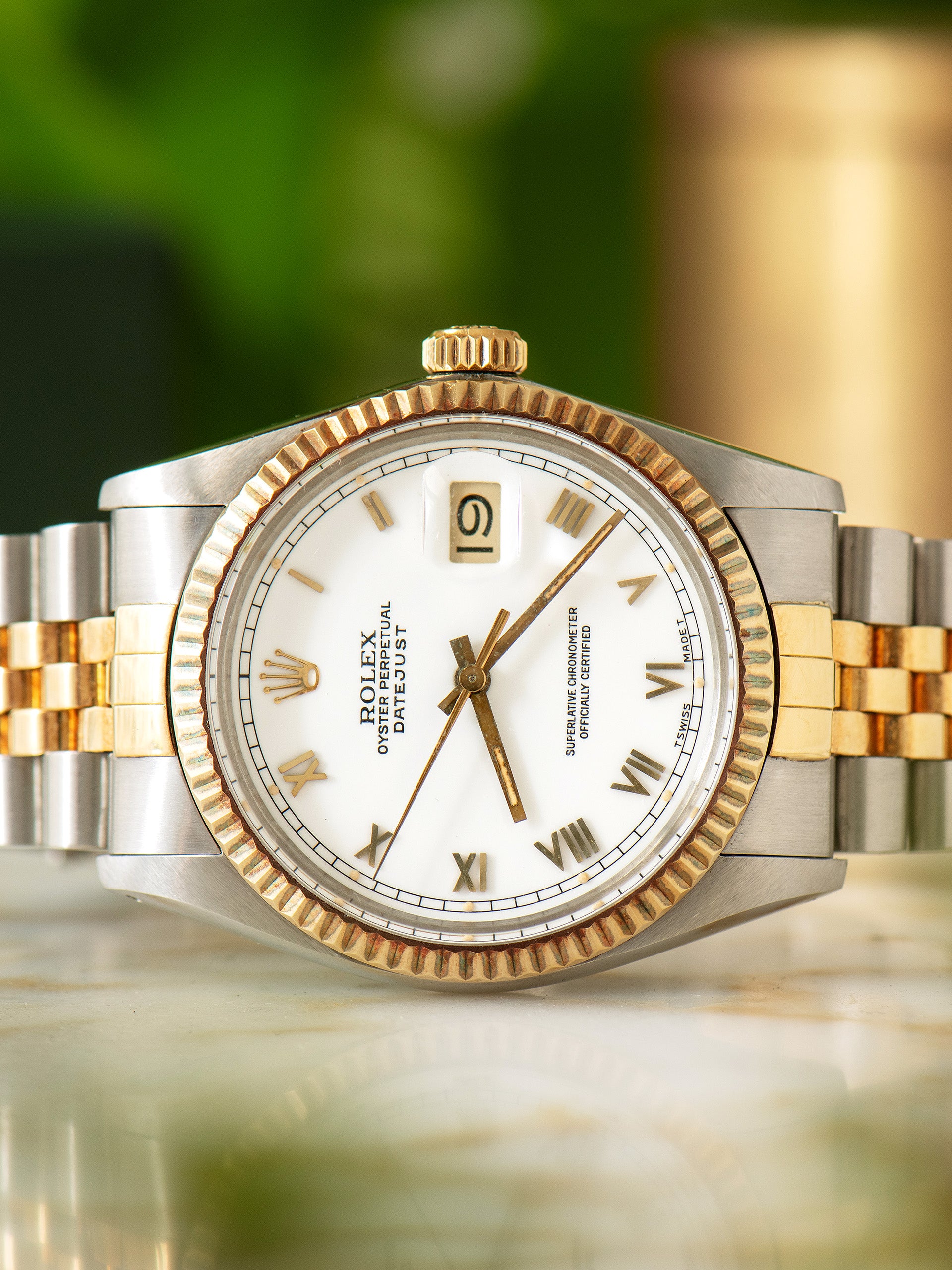 *Unpolished* 1984 Rolex Two-Tone Datejust (Ref. 16013) White Roman Dia