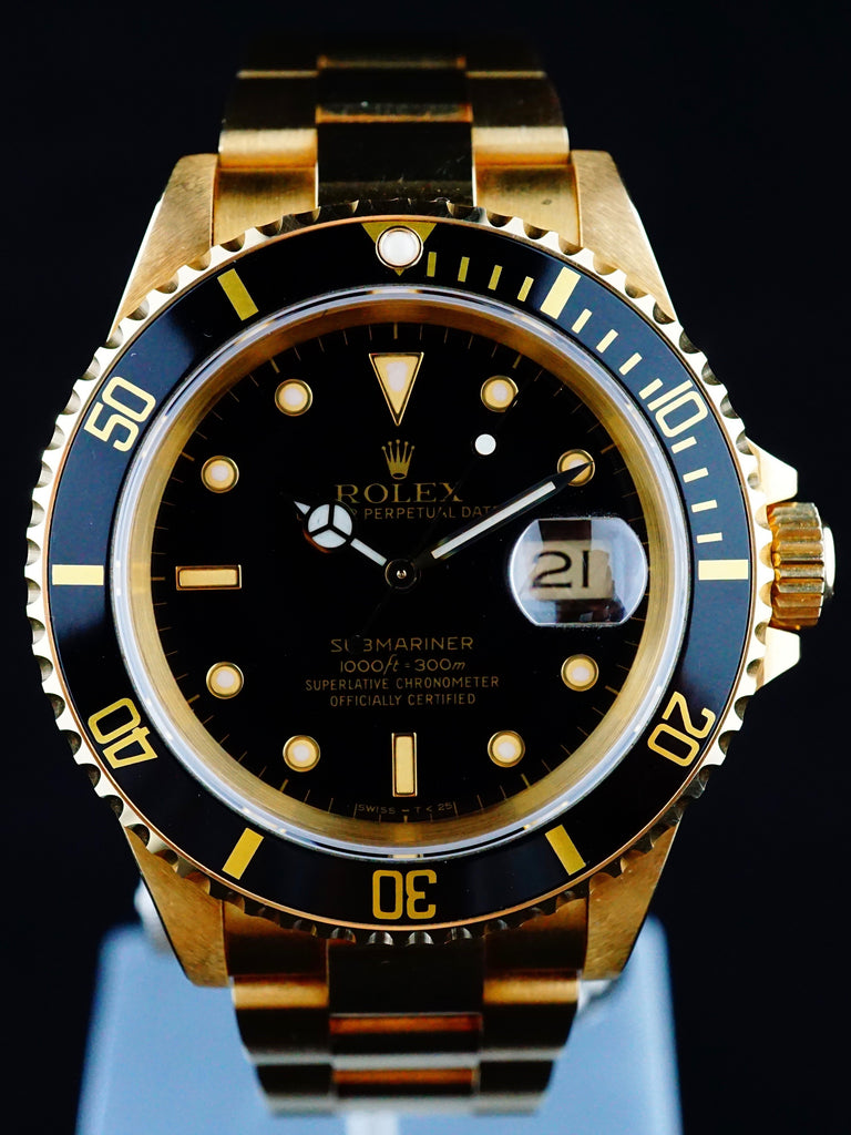 1990 Rolex YG Submariner Ref. 16618