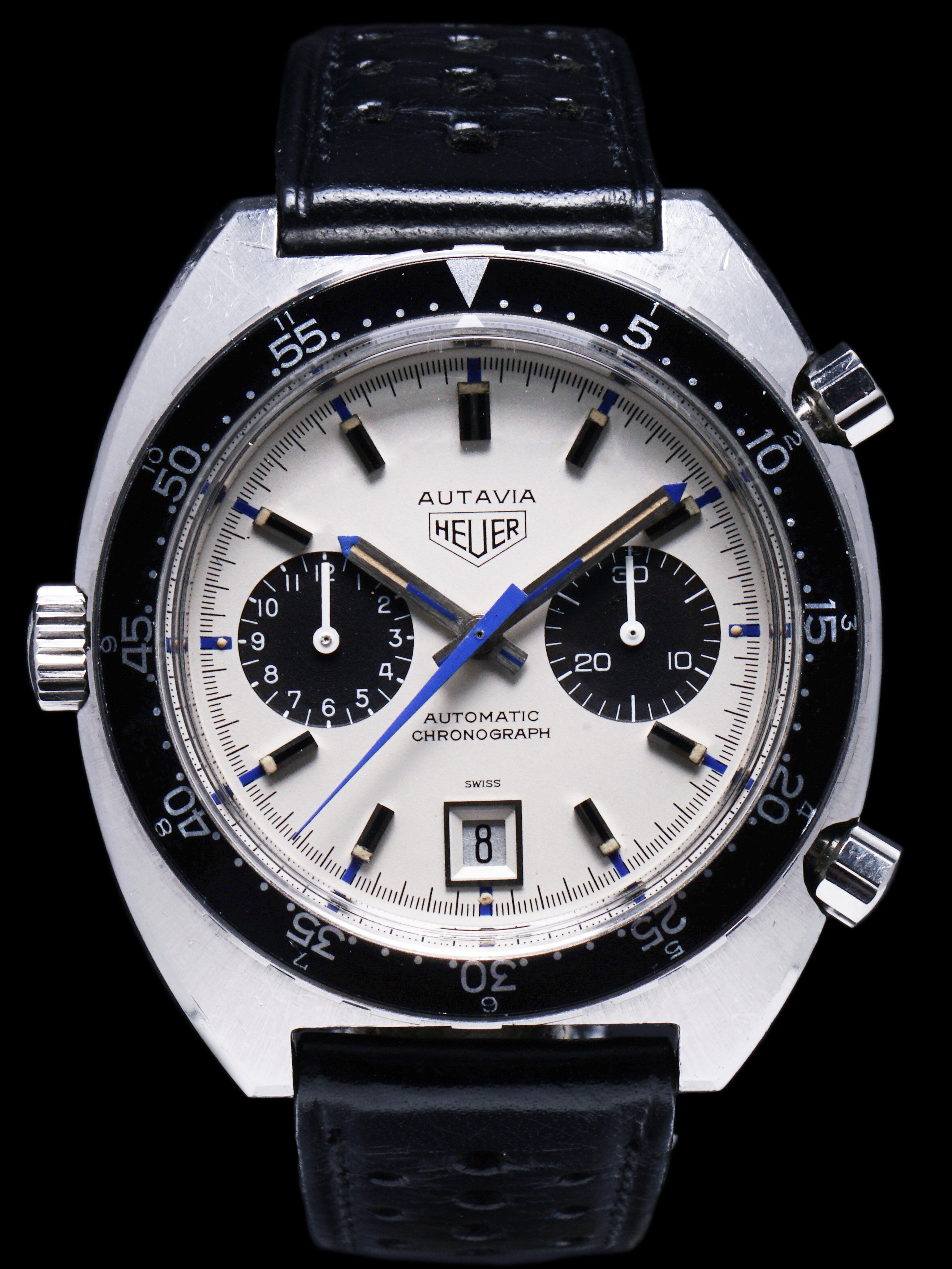 1972 Heuer Autavia (Ref. 1163) "Jo Siffert Mk. VI" W/ Extra Bezel And Original Beads Of Rice Bracelet