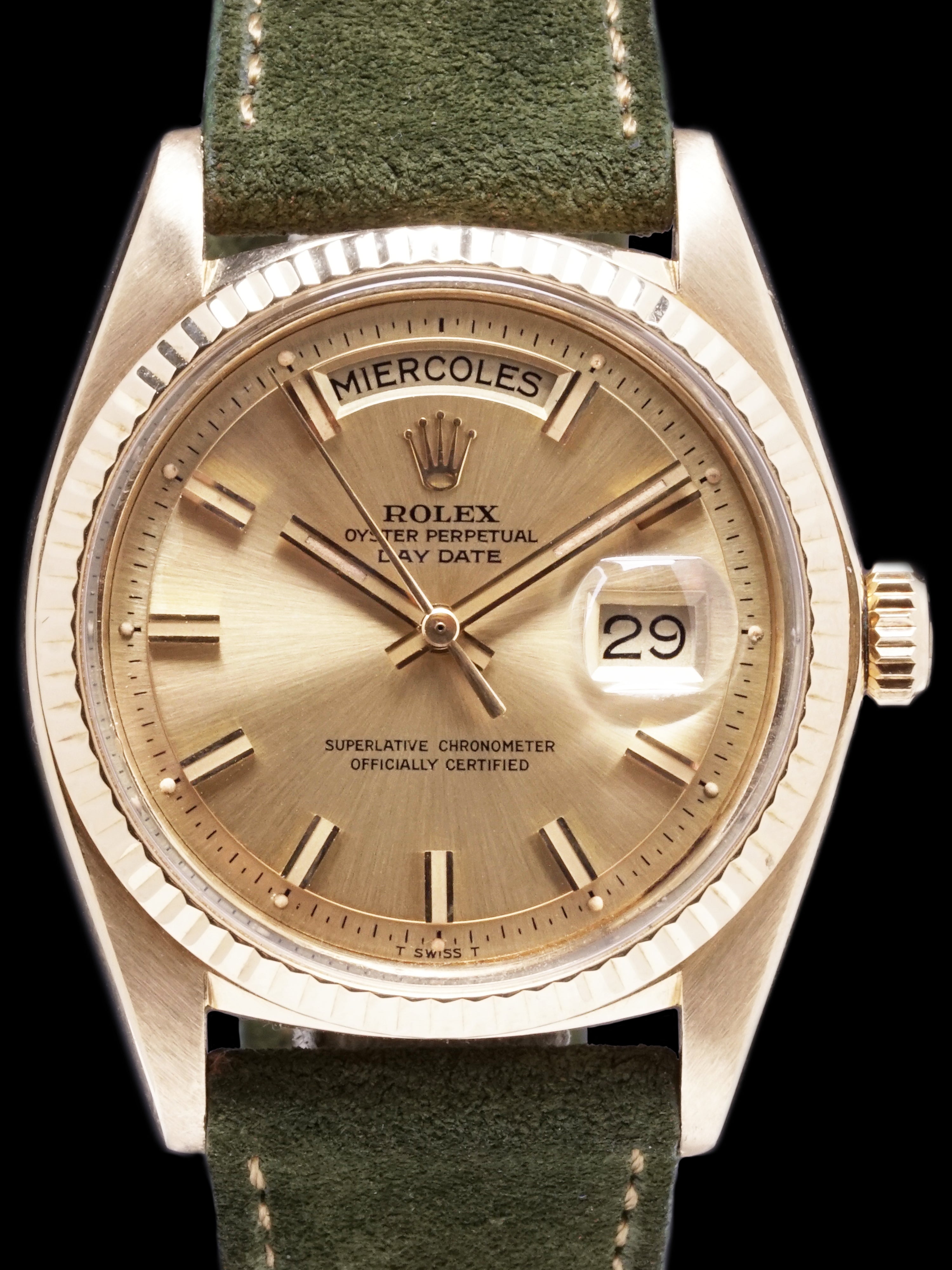 1973 Rolex Day-Date (Ref. 1803) 18k YG "Wide Boy" Dial