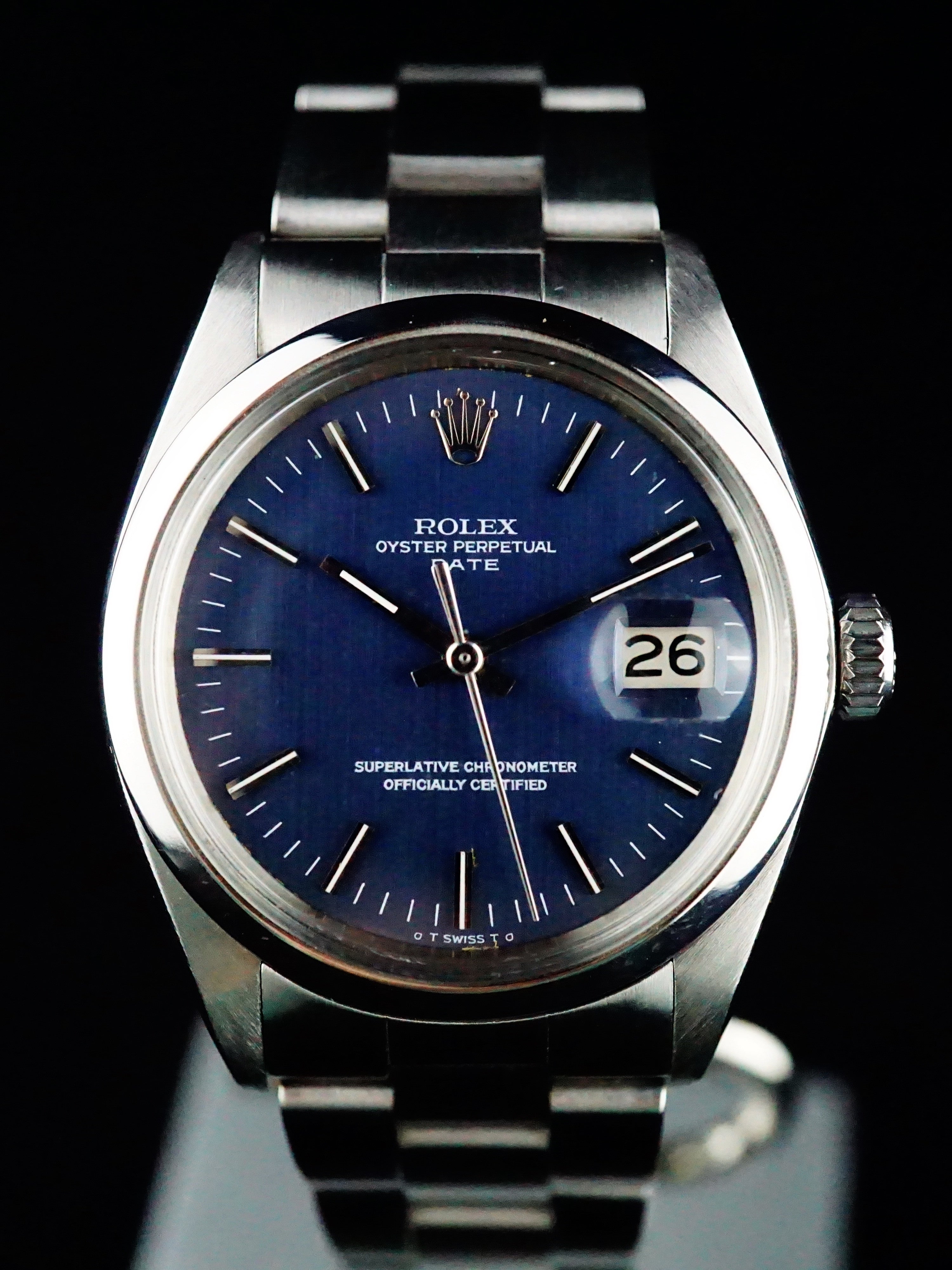 1970 Rolex Oyster Perpetual Date (Ref. 1500) Blue Dial