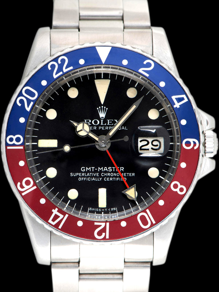 1973 Rolex GMT-Master (Ref. 1675) Mk. IV W/ Rolex Papers, Hantag, & Accessories