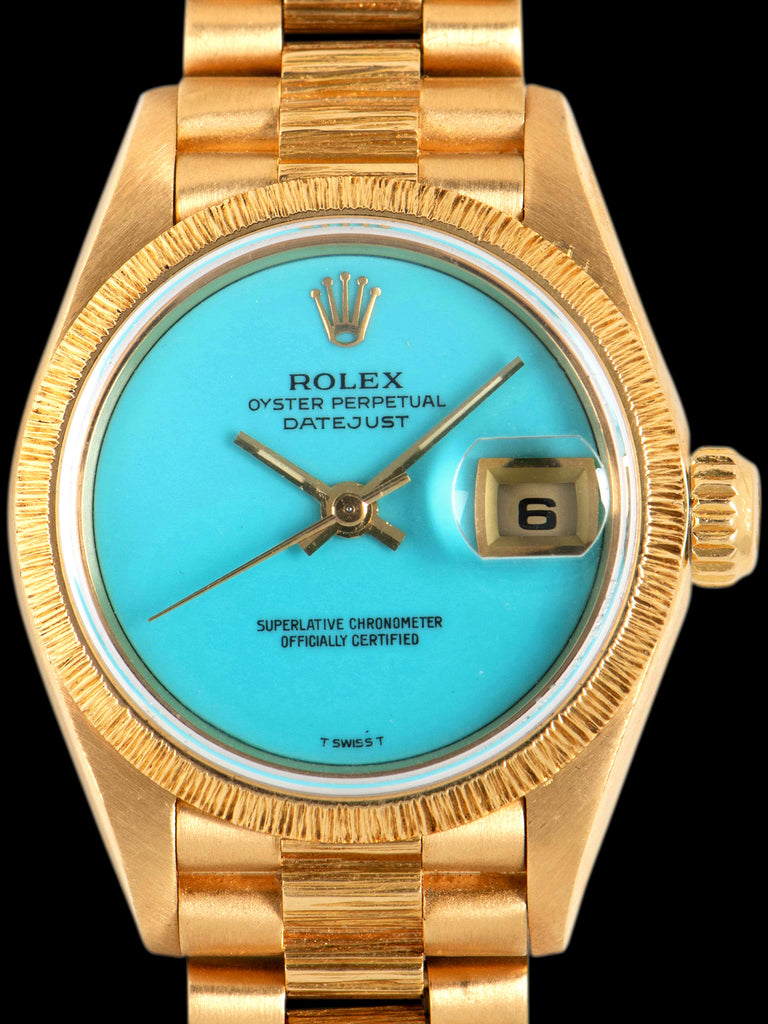 1986 Rolex Ladies Datejust 18K YG (Ref. 69278) Turquoise Stone Dial